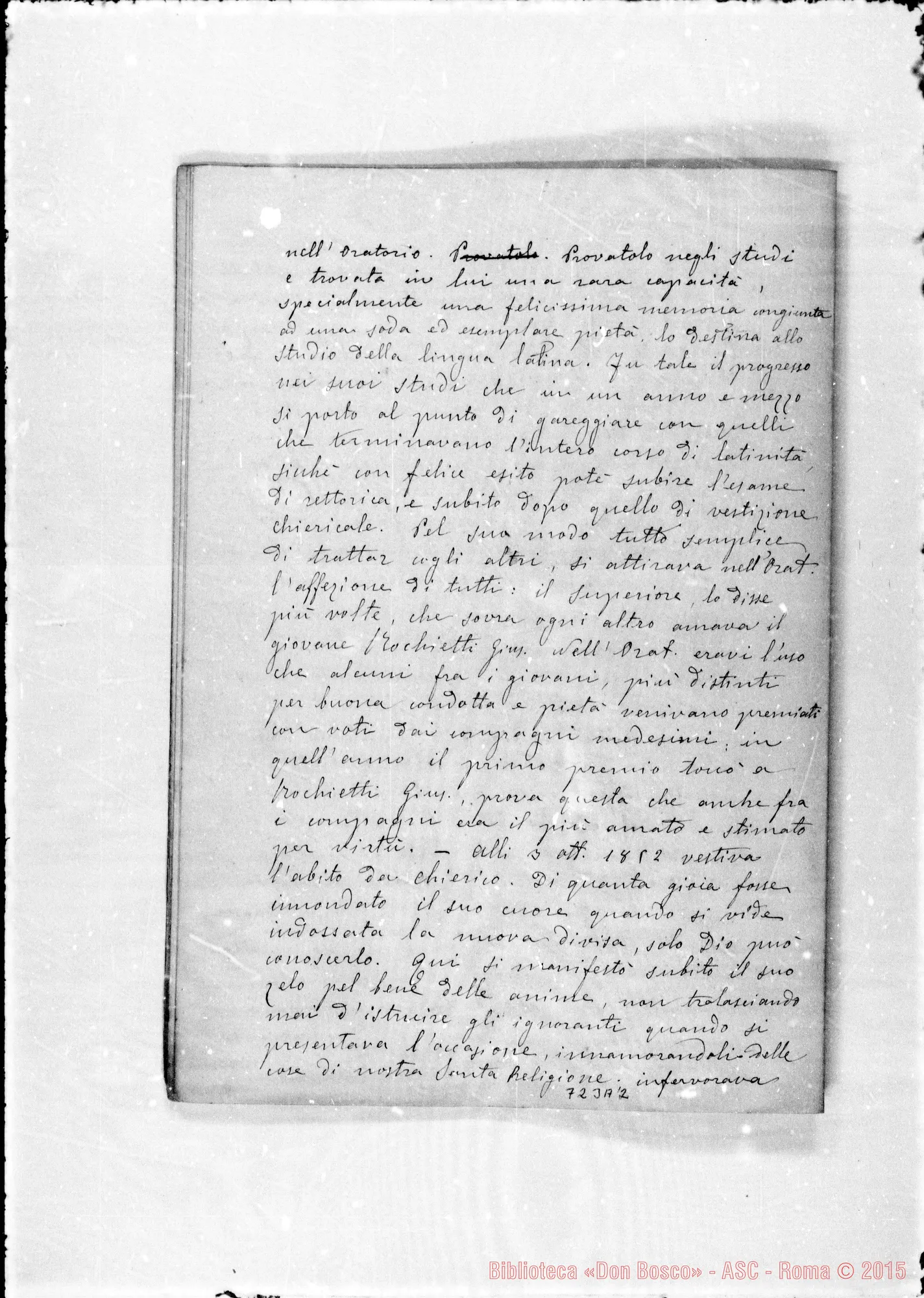 Fotogramma A 2 — Rocchietti Giuseppe, sac. Elogio funebre