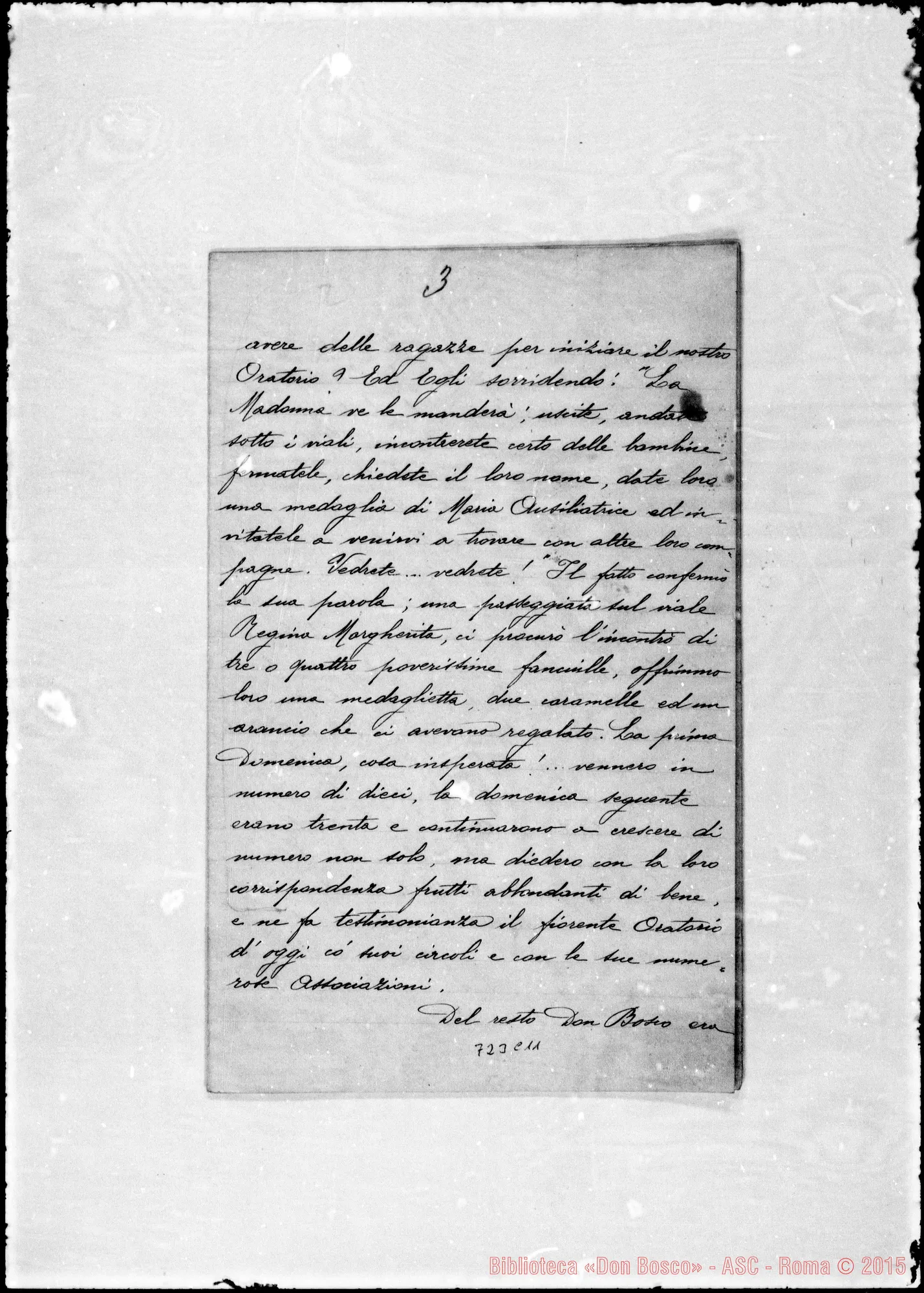 Fotogramma C 11 — Roncallo Elisa, suora F.M.A. Relazione
