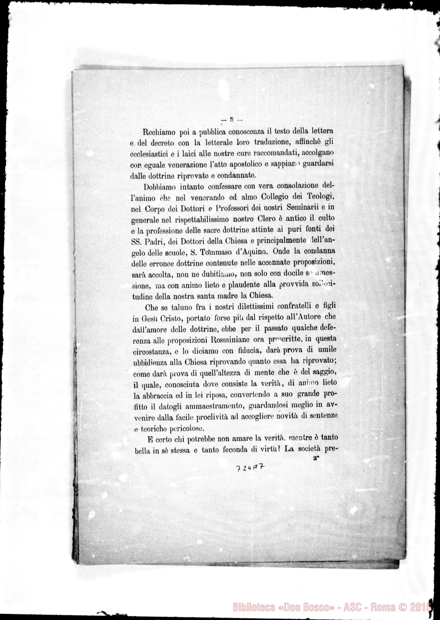 Fotogramma A 7 — Proposizioni dell’Abate Rosmini