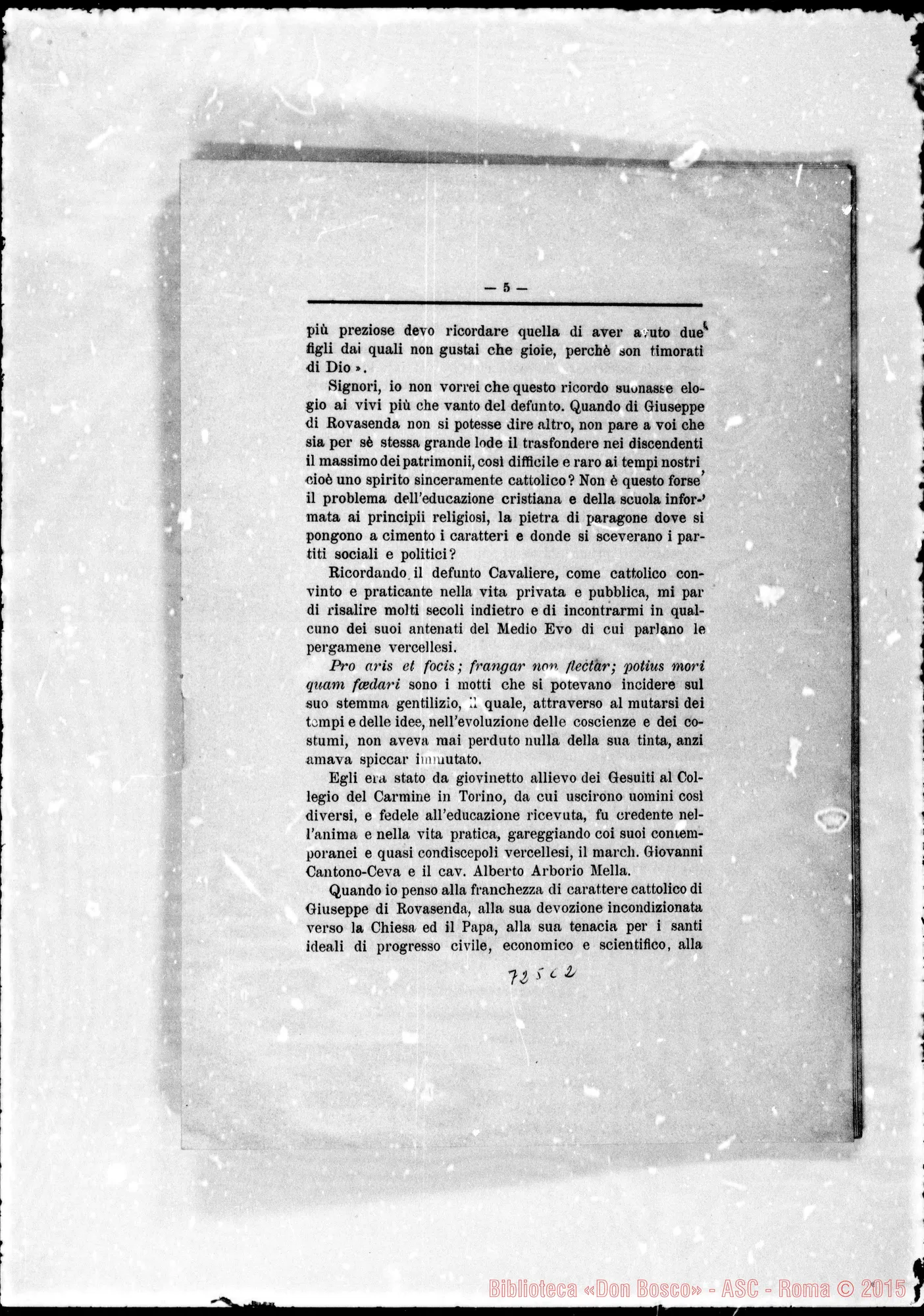 Fotogramma C 2 — Rovasenda Giuseppe, cav. Elogio funebre