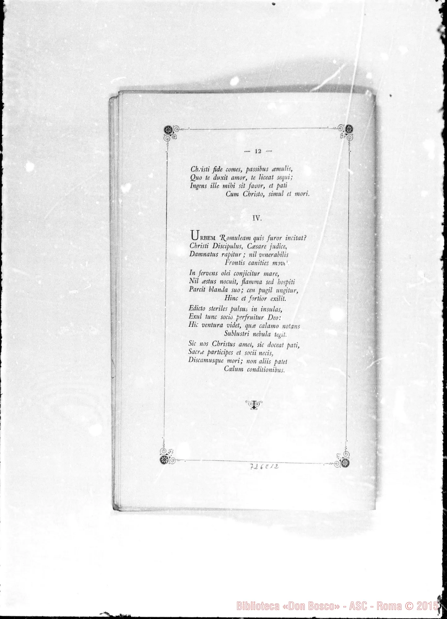 Fotogramma E 12 — Scavia Giovanni, can. «Inni all’Evangelista S. Giovanni…»