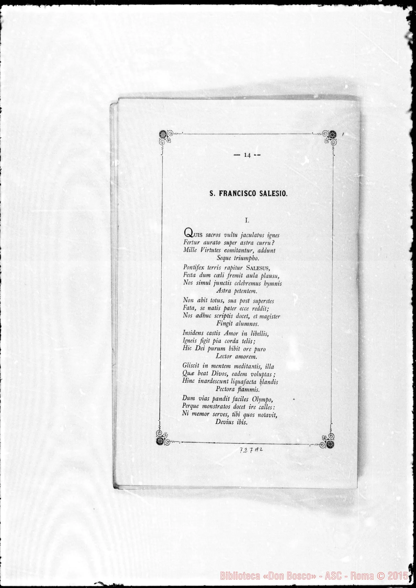 Fotogramma A 2 — Scavia Giovanni, can. «Inni all’Evangelista S. Giovanni…»