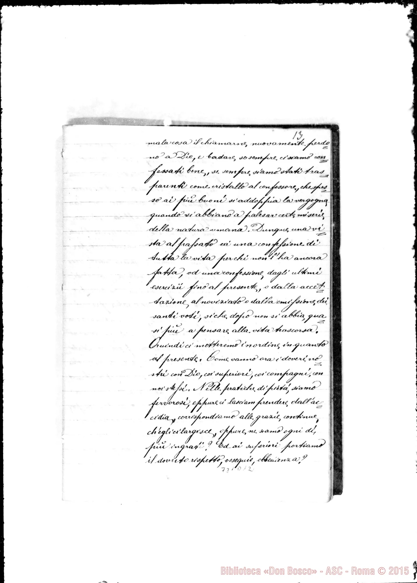 Fotogramma D 12 — Esercizi Pasquali dati da Mons. Tasso
