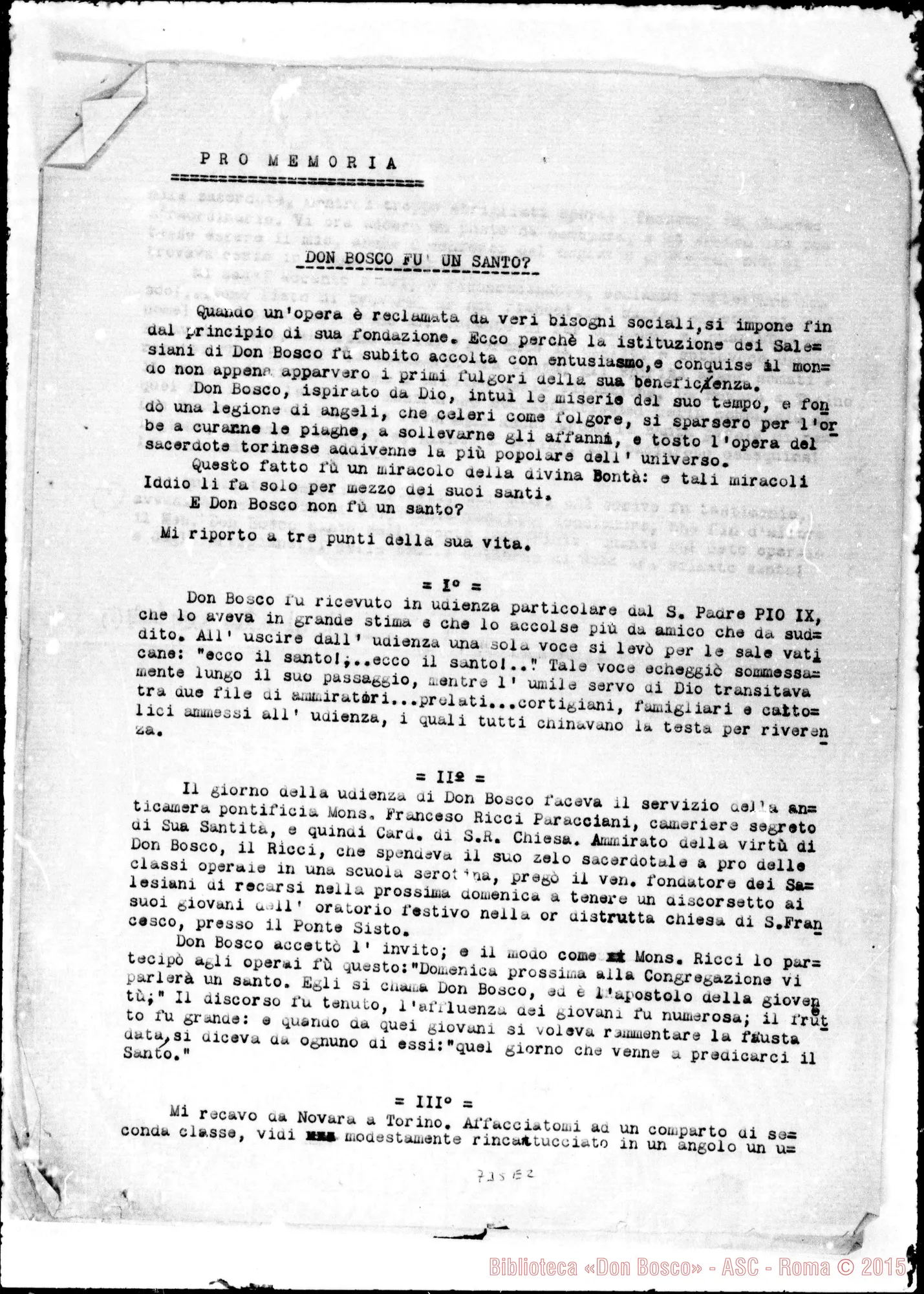 Fotogramma E 2 — Tolli Filippo, comm. Relazione