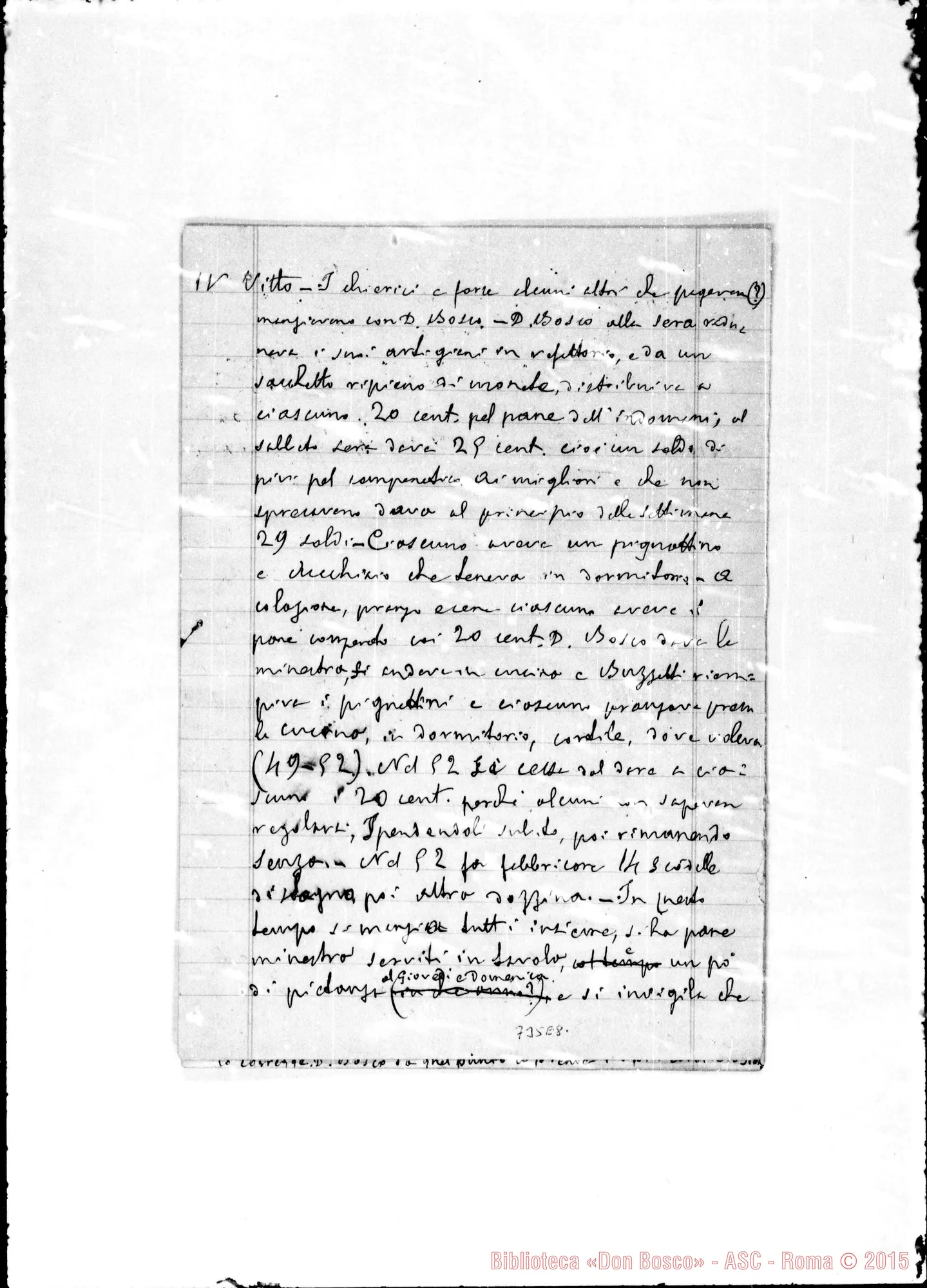 Fotogramma E 8 — Tomatis Carlo, professore. Memorie relative A D. Bosco