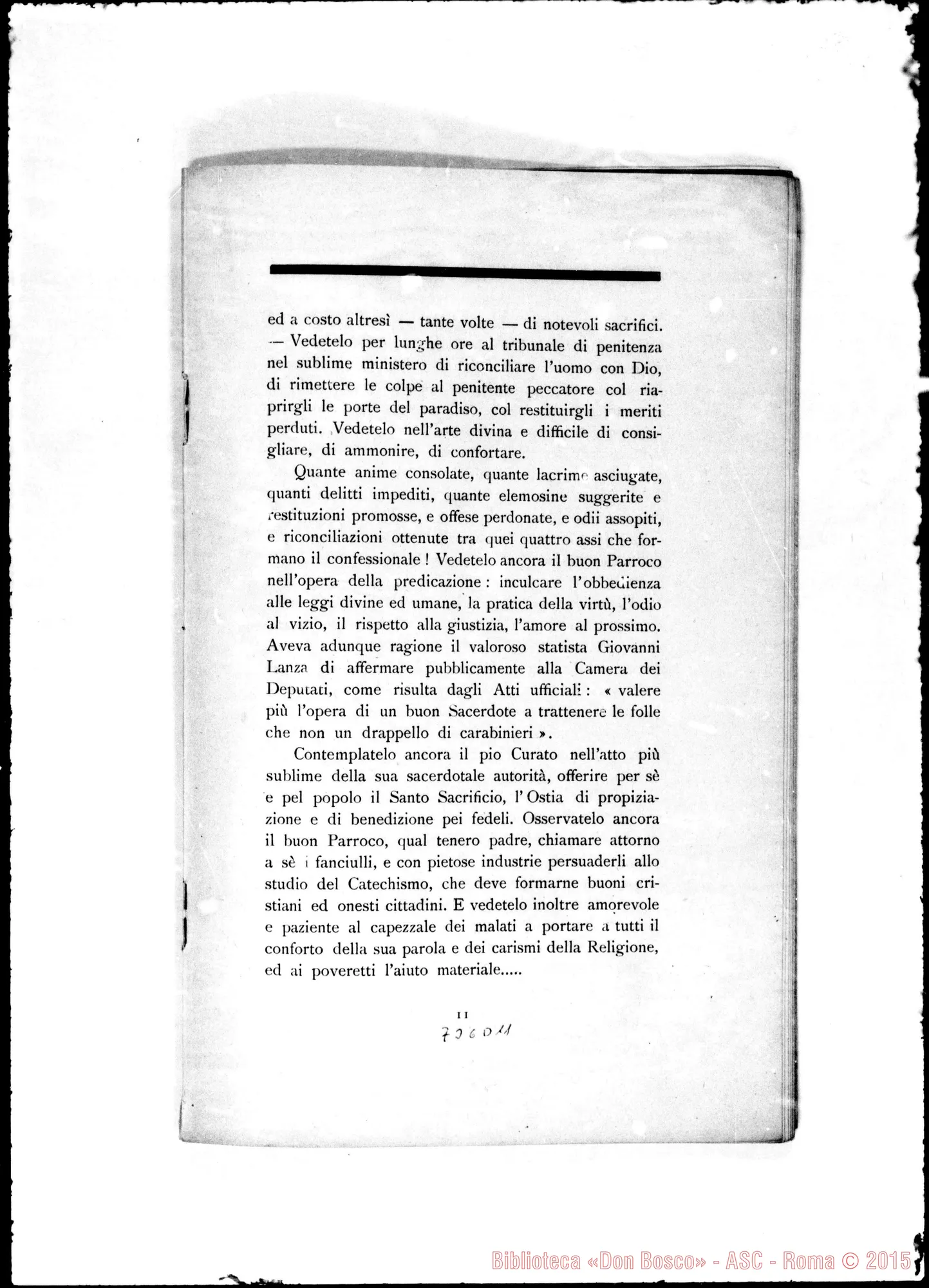 Fotogramma D 11 — Tresso Antonio, sac. «Commemorazione tenuta…»