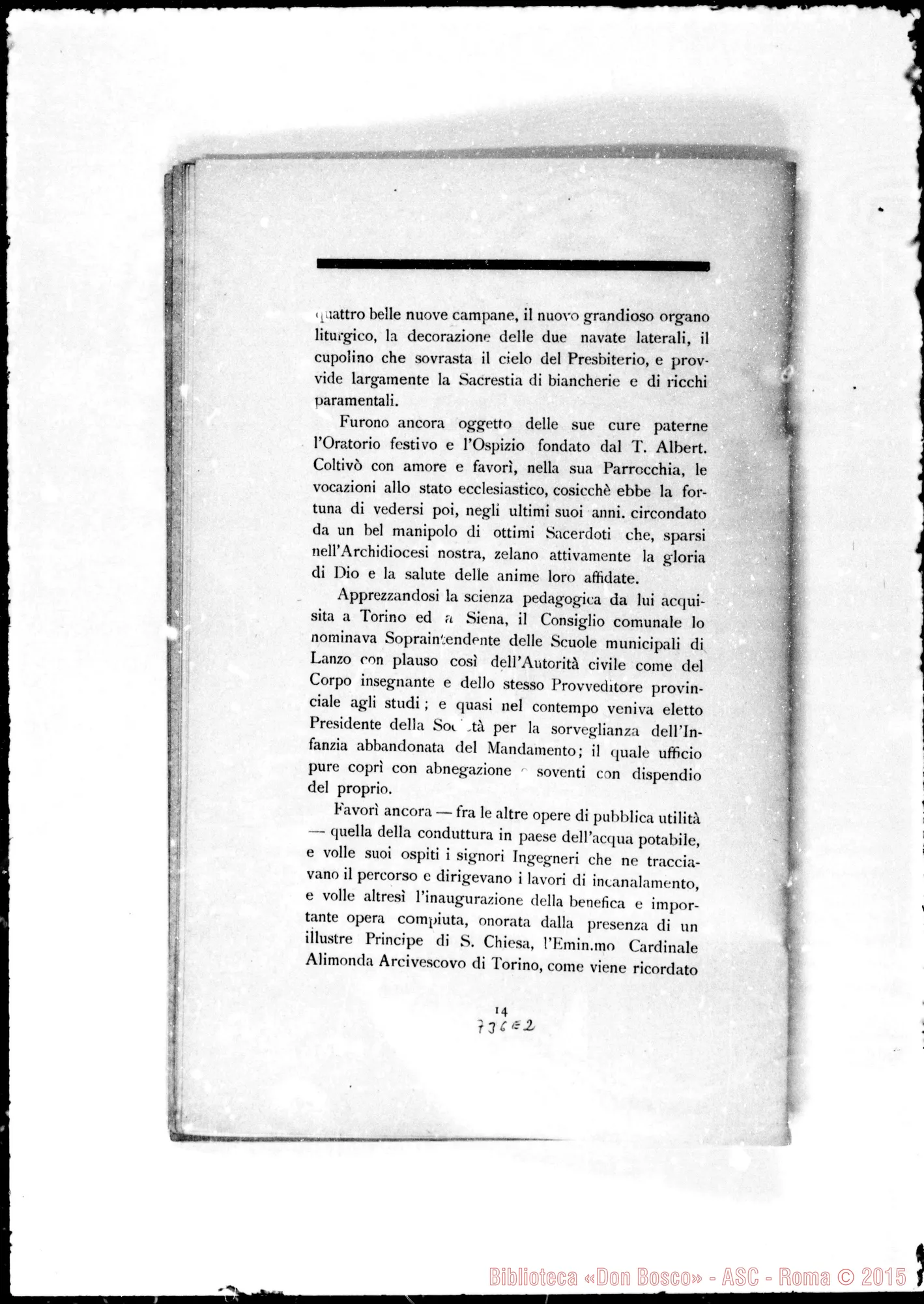 Fotogramma E 2 — Tresso Antonio, sac. «Commemorazione tenuta…»