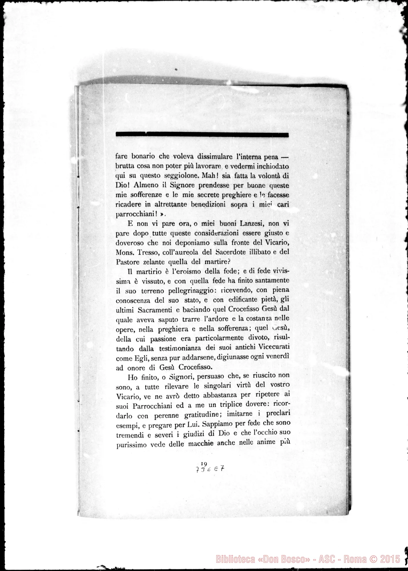 Fotogramma E 7 — Tresso Antonio, sac. «Commemorazione tenuta…»