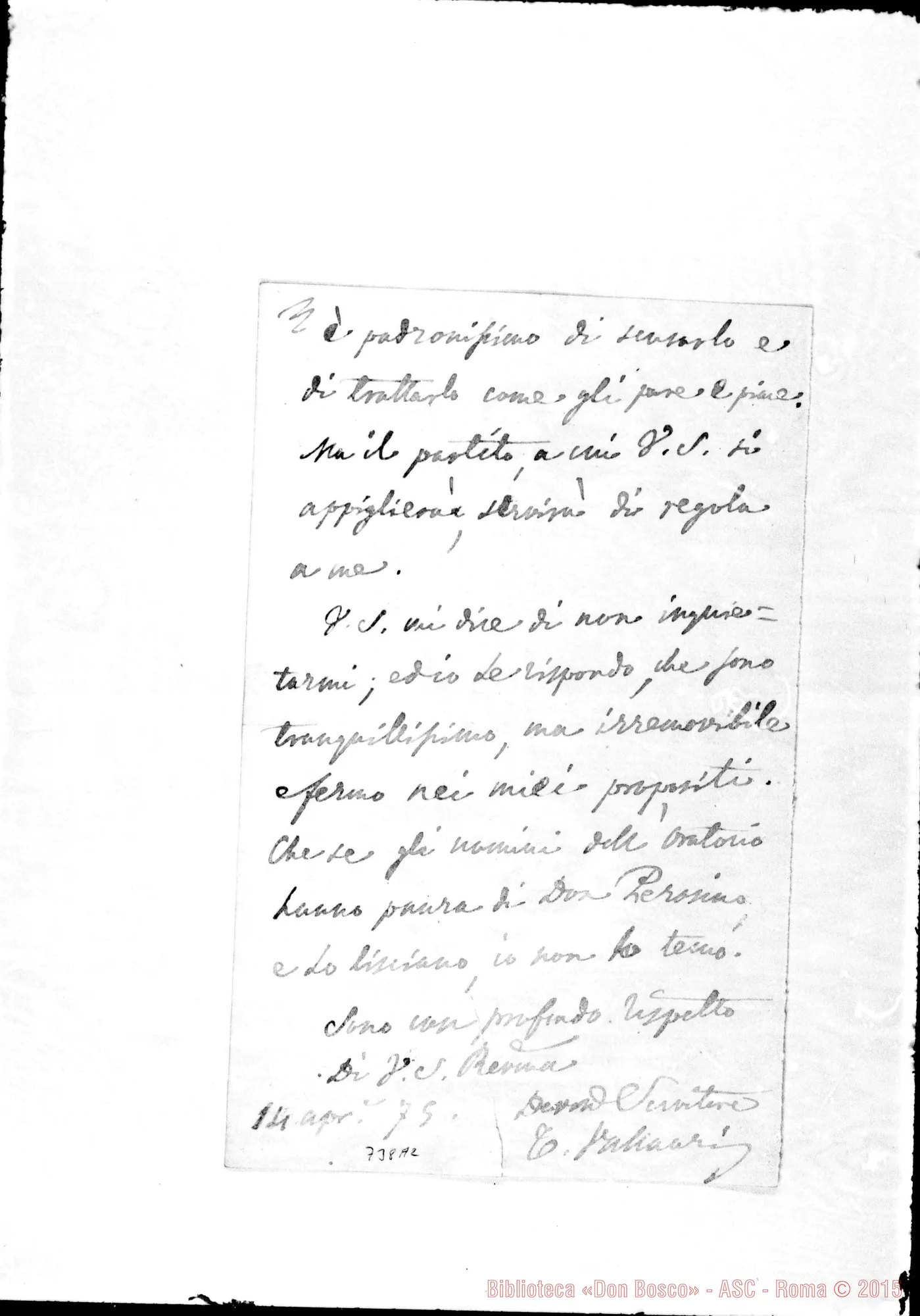 Fotogramma A 2 — »-Rev.do Signore