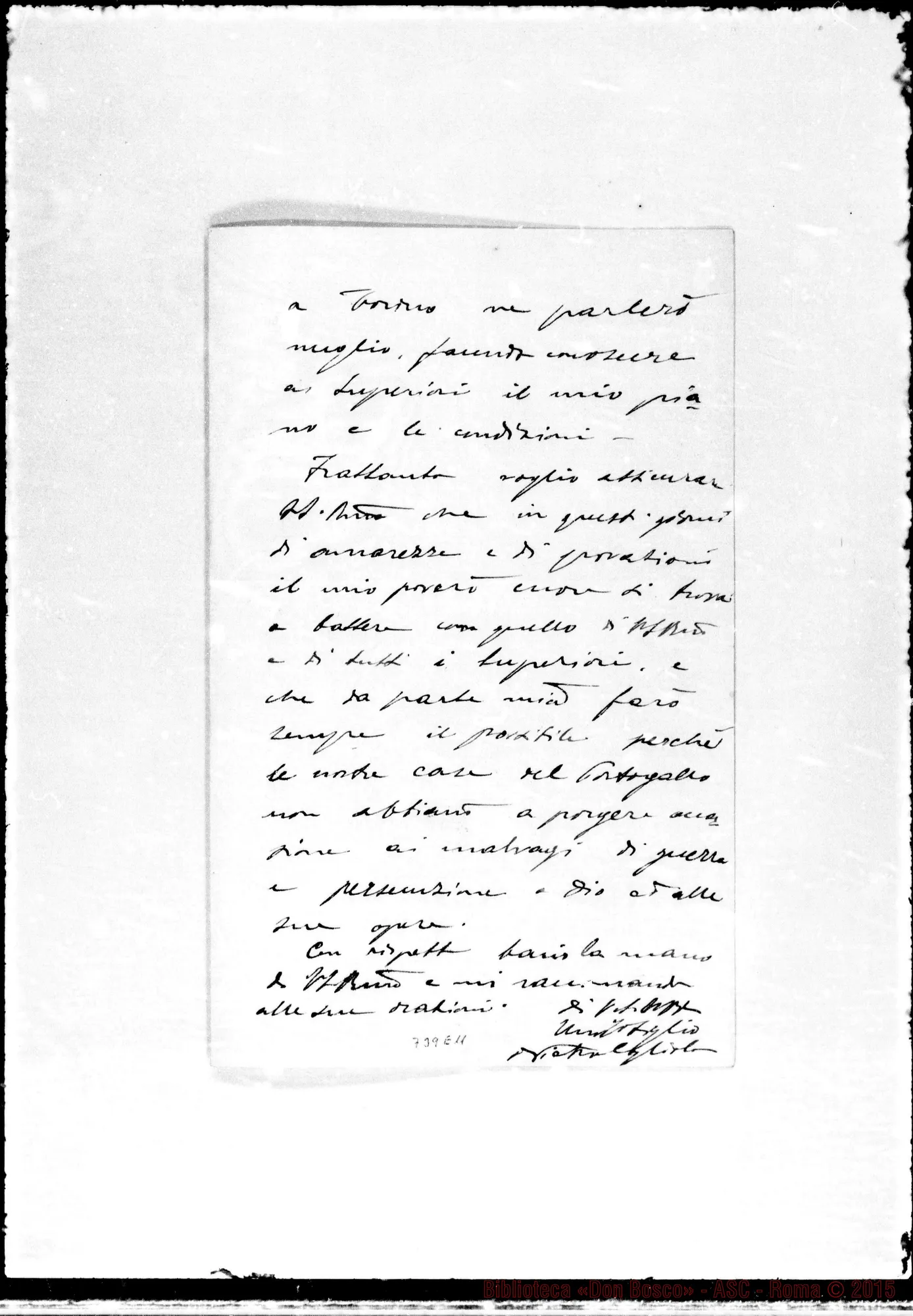 Fotogramma E 11 — »-Veneratissimo Padre in Gesù Cristo
