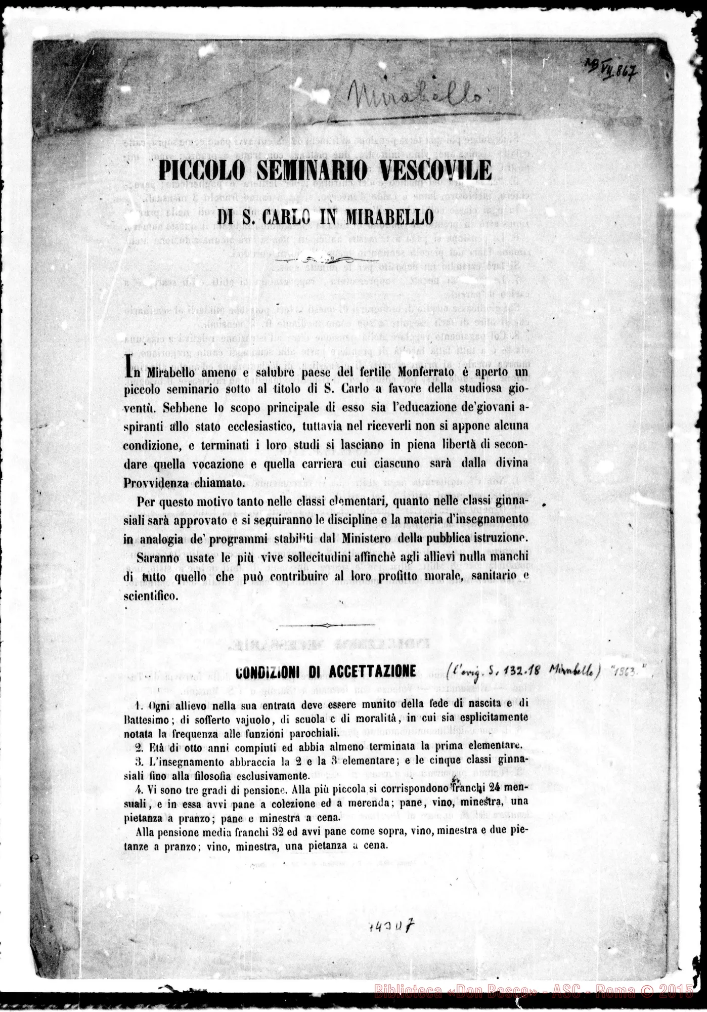 Fotogramma D 7 — Piccolo Seminario Vescovile. Stampato