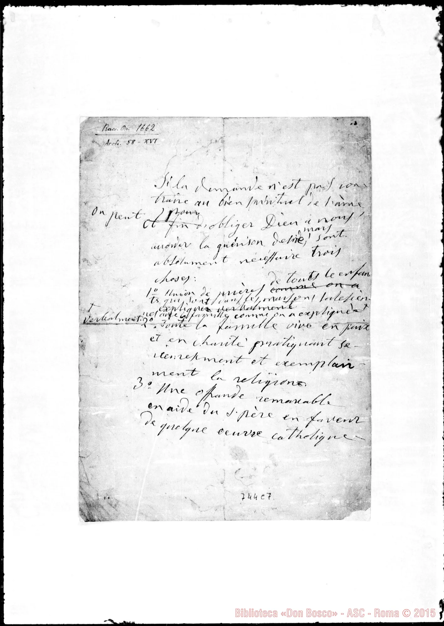 Fotogramma C 7 — «Si la demande n’est pas…» Ms. Bosco