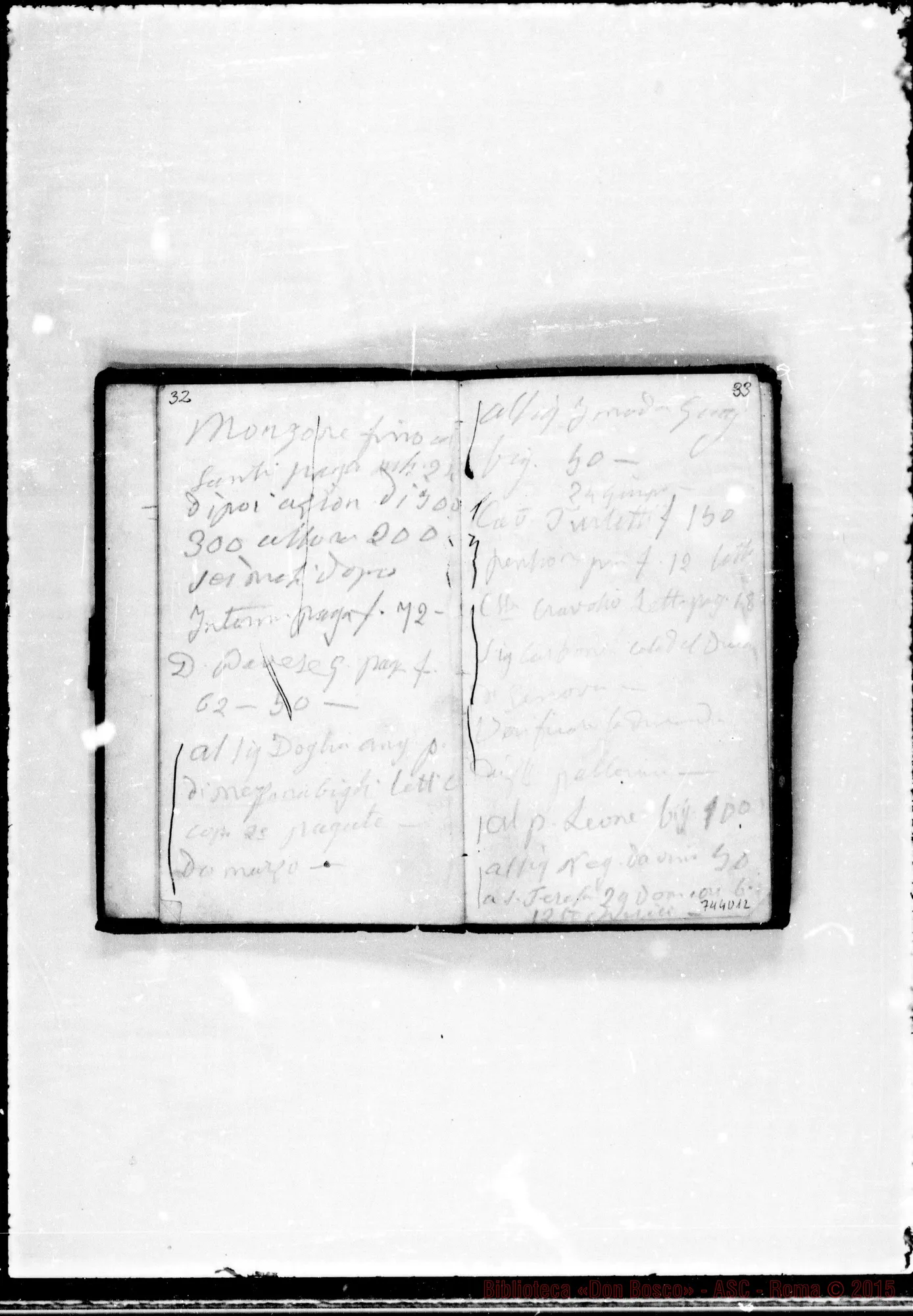 Fotogramma D 12 — Taccuini usati da D. Bosco: 1863: Note