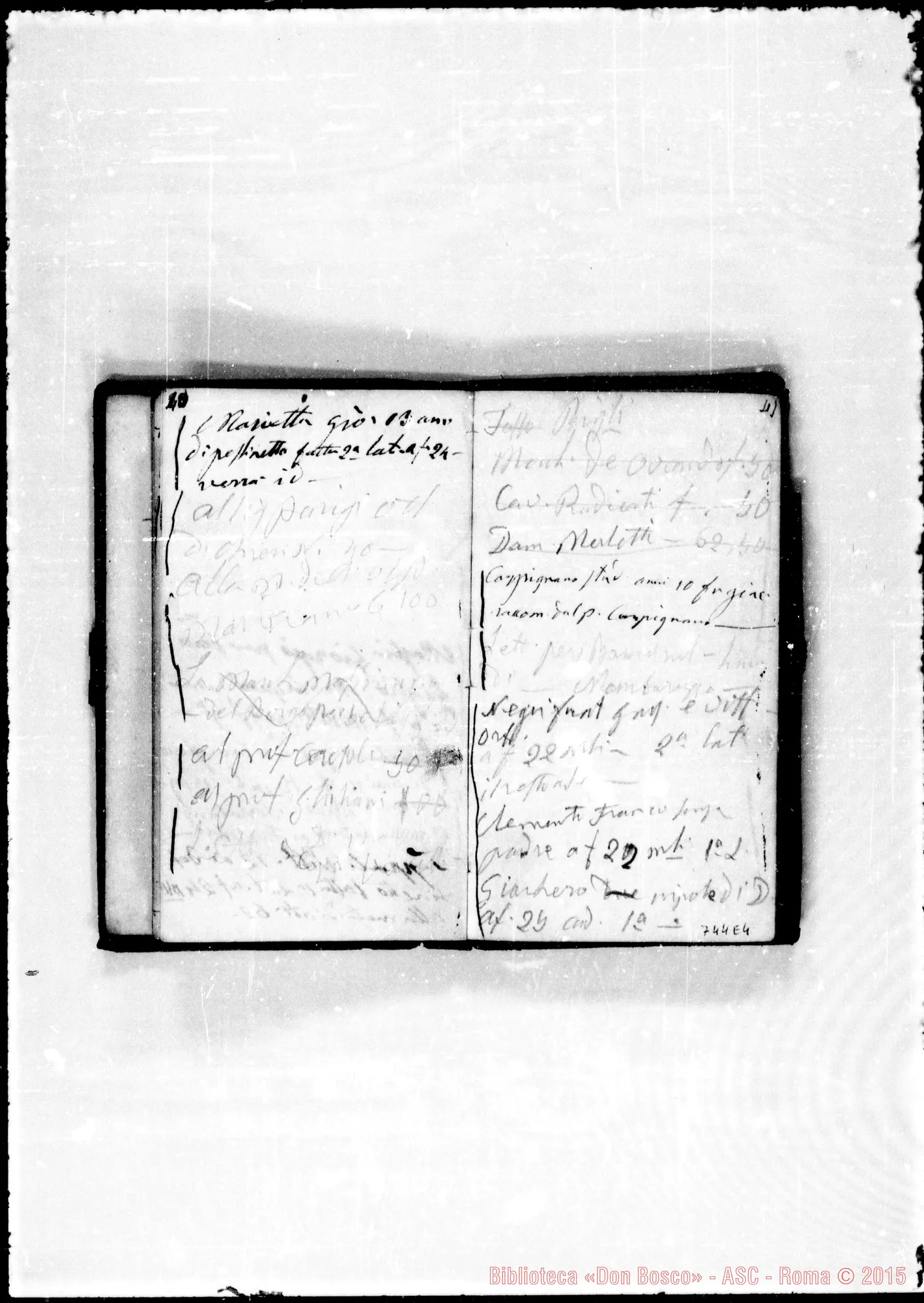 Fotogramma E 4 — Taccuini usati da D. Bosco: 1863: Note