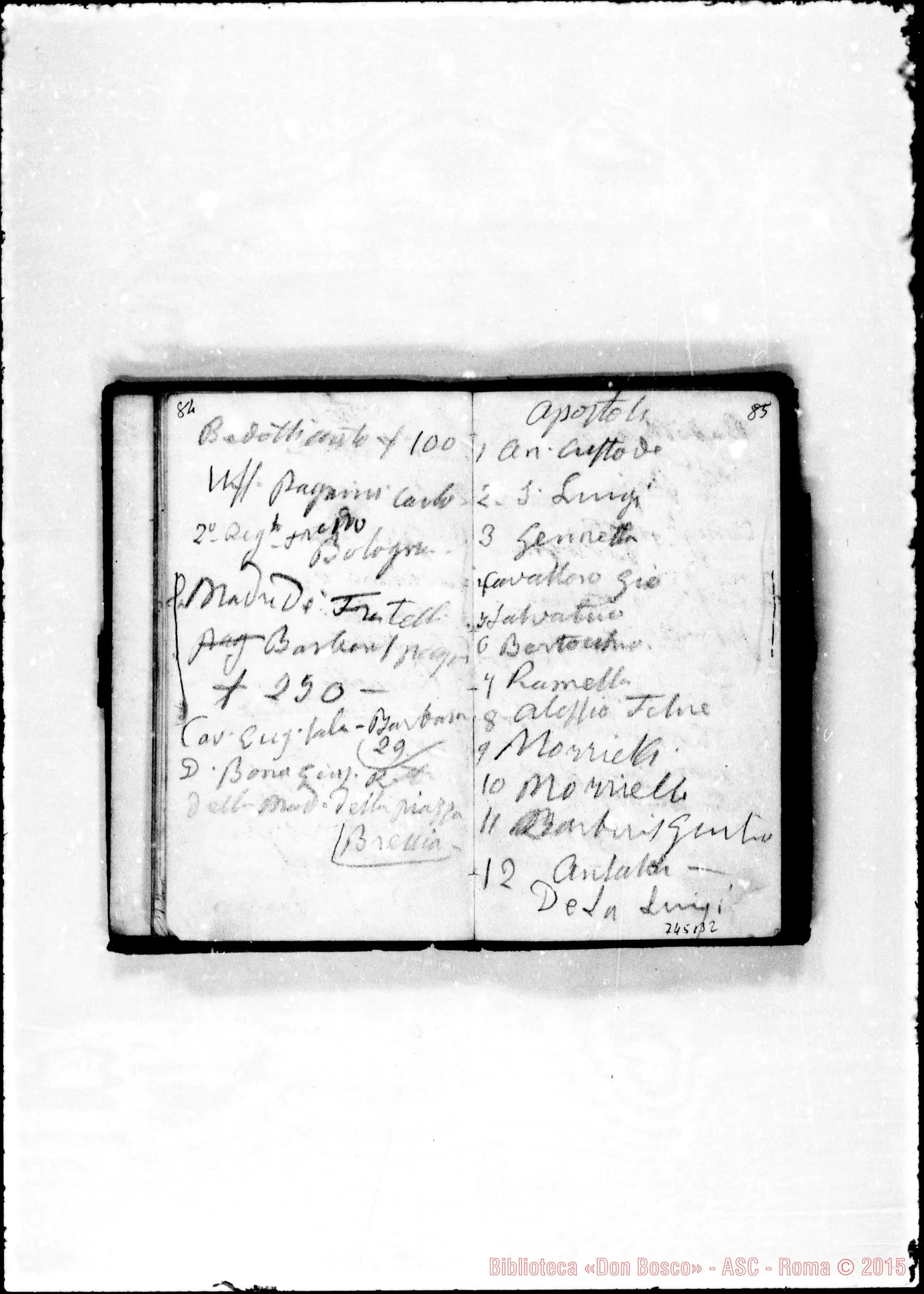 Fotogramma B 2 — Taccuini usati da D. Bosco: 1863: Note