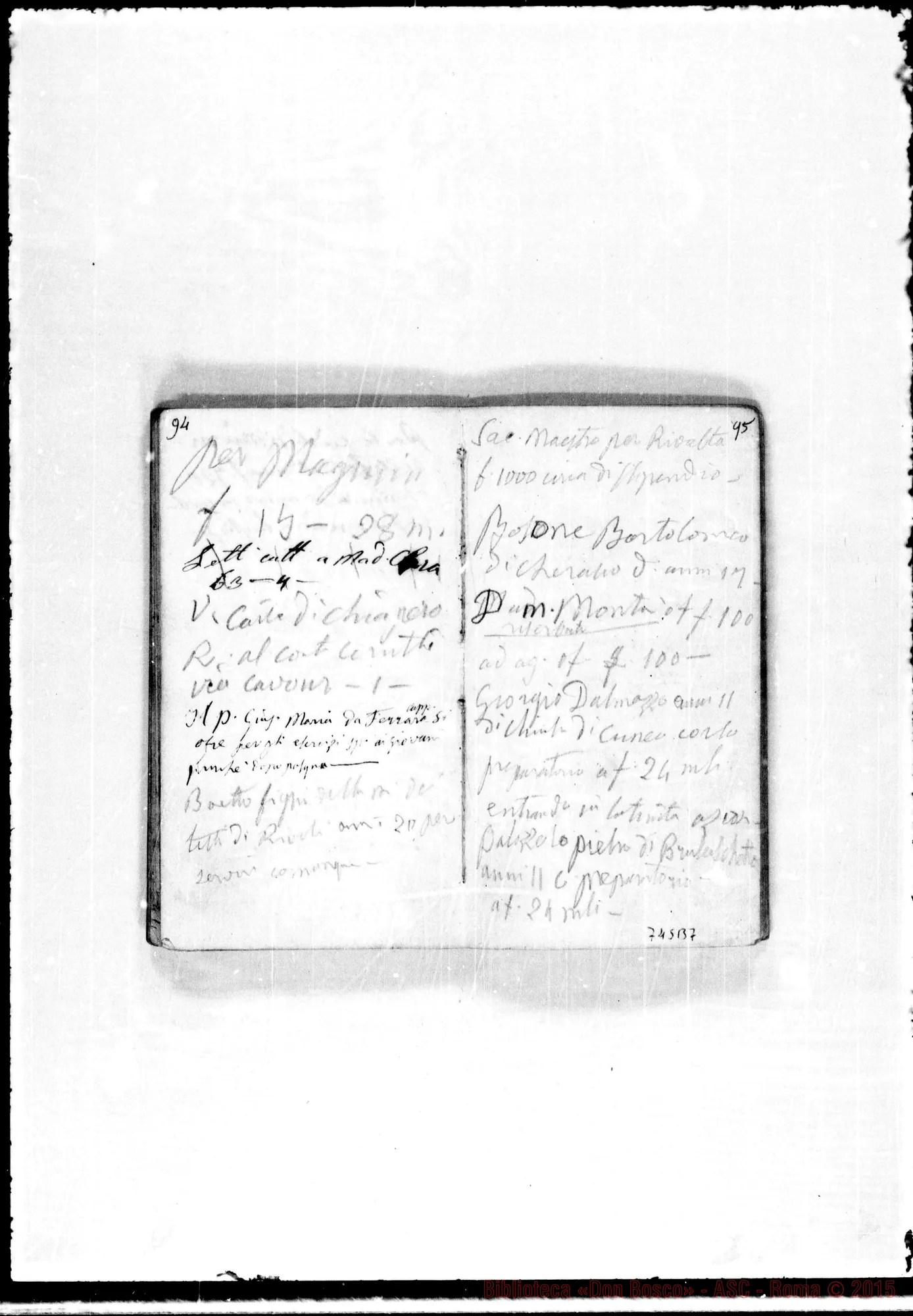 Fotogramma B 7 — Taccuini usati da D. Bosco: 1863: Note