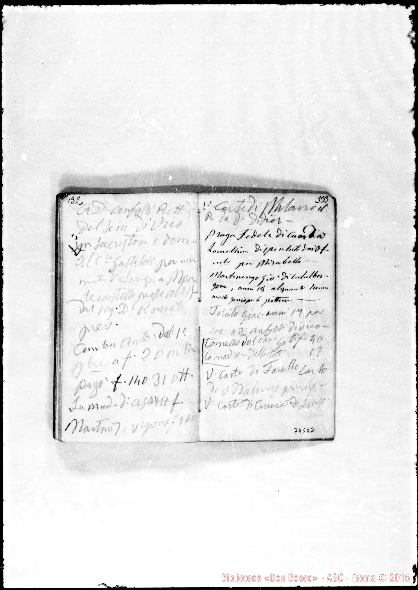 Fotogramma D 2 — Taccuini usati da D. Bosco: 1863: Note