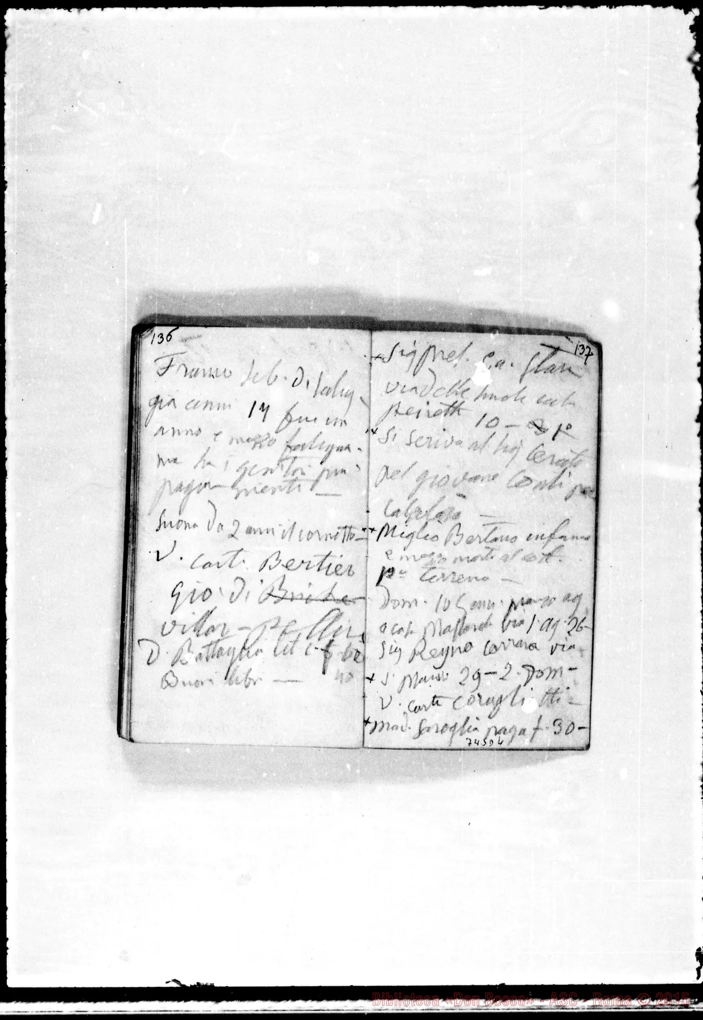 Fotogramma D 4 — Taccuini usati da D. Bosco: 1863: Note