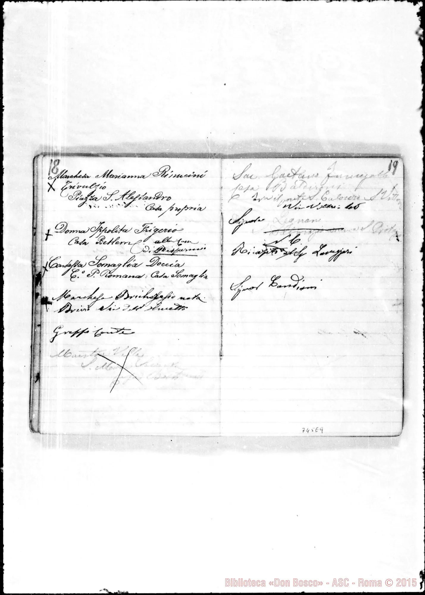 Fotogramma E 9 — 1866-67. Indirizzi da Milano…