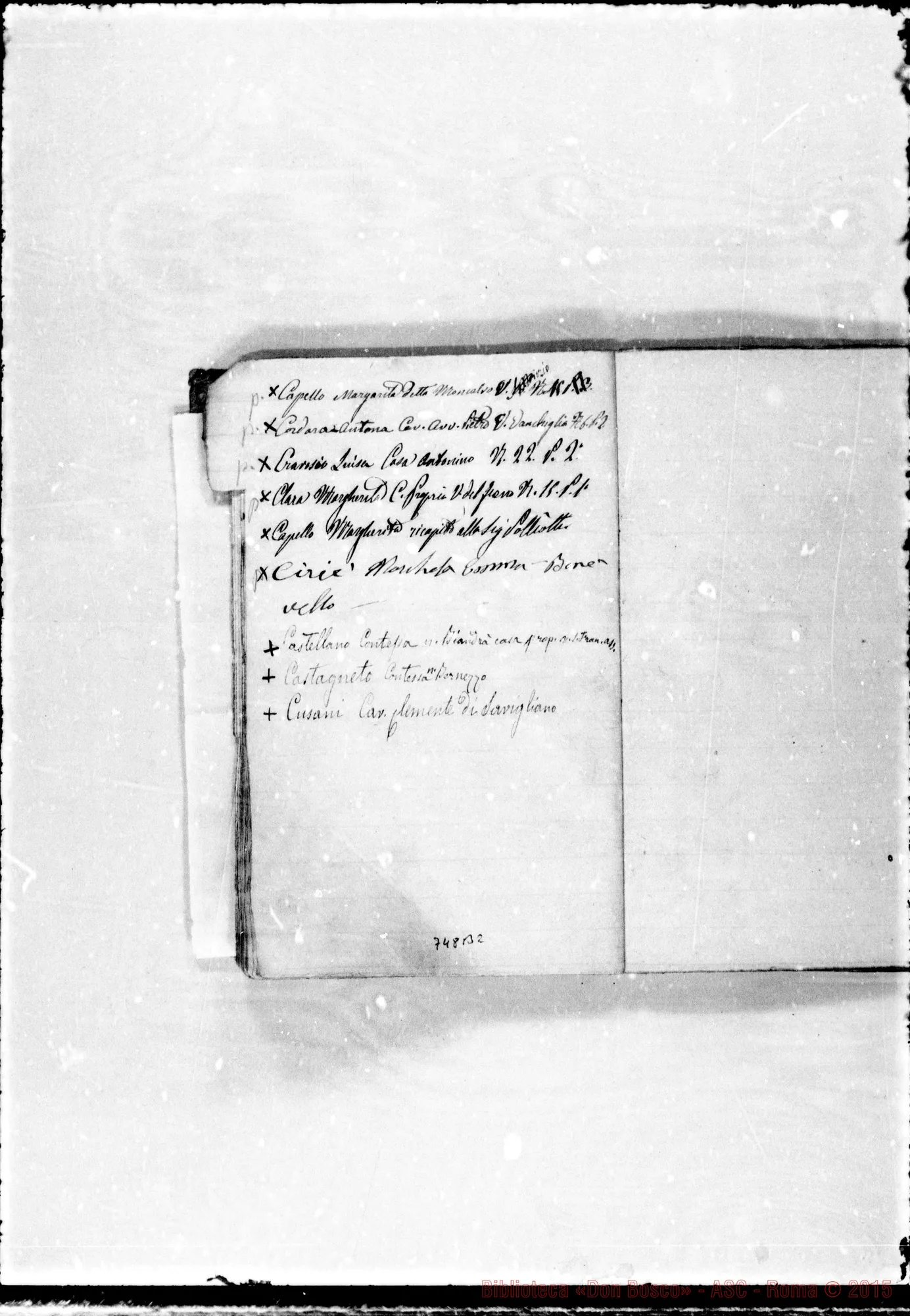 Fotogramma B 2 — 1877. Ms. anche in parte di D. Rua