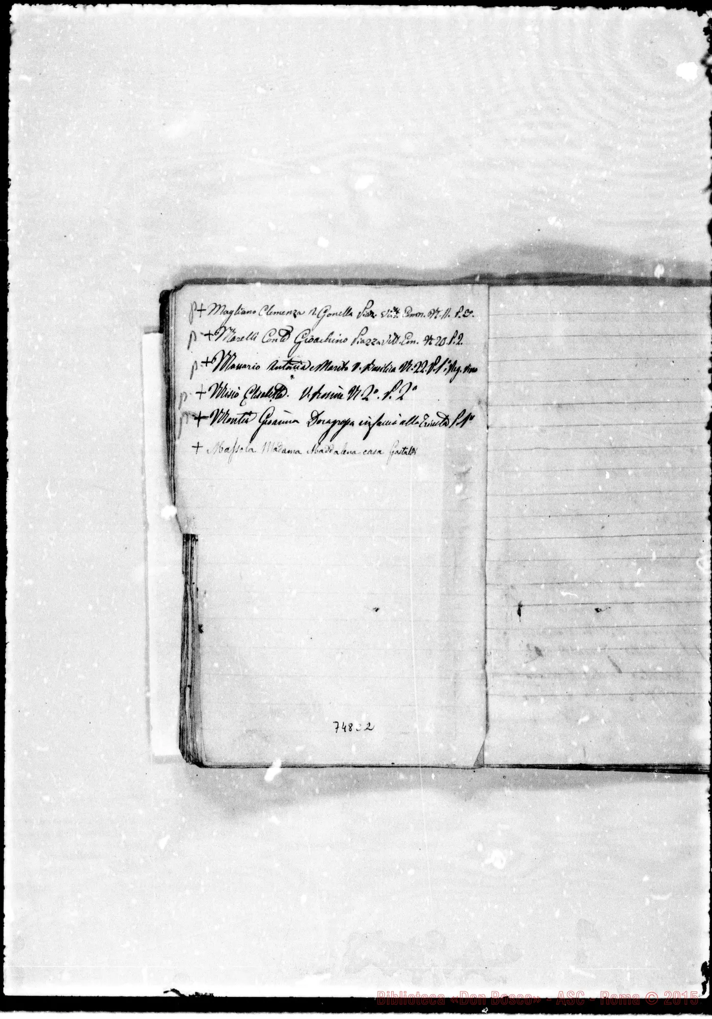 Fotogramma C 2 — 1877. Ms. anche in parte di D. Rua