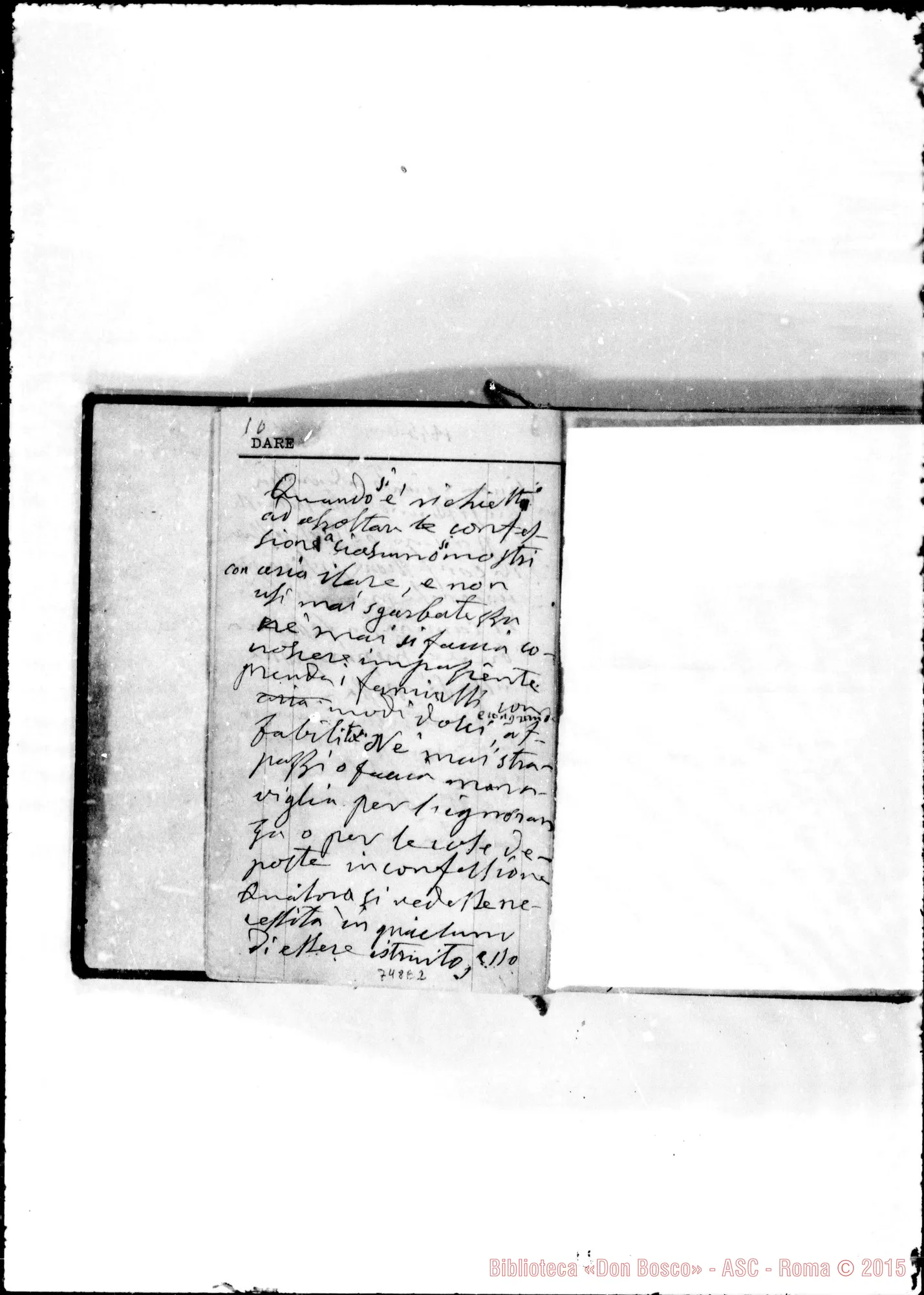 Fotogramma E 2 — 1884-5-6. Memorie, pel sac. Gio. Bosco…