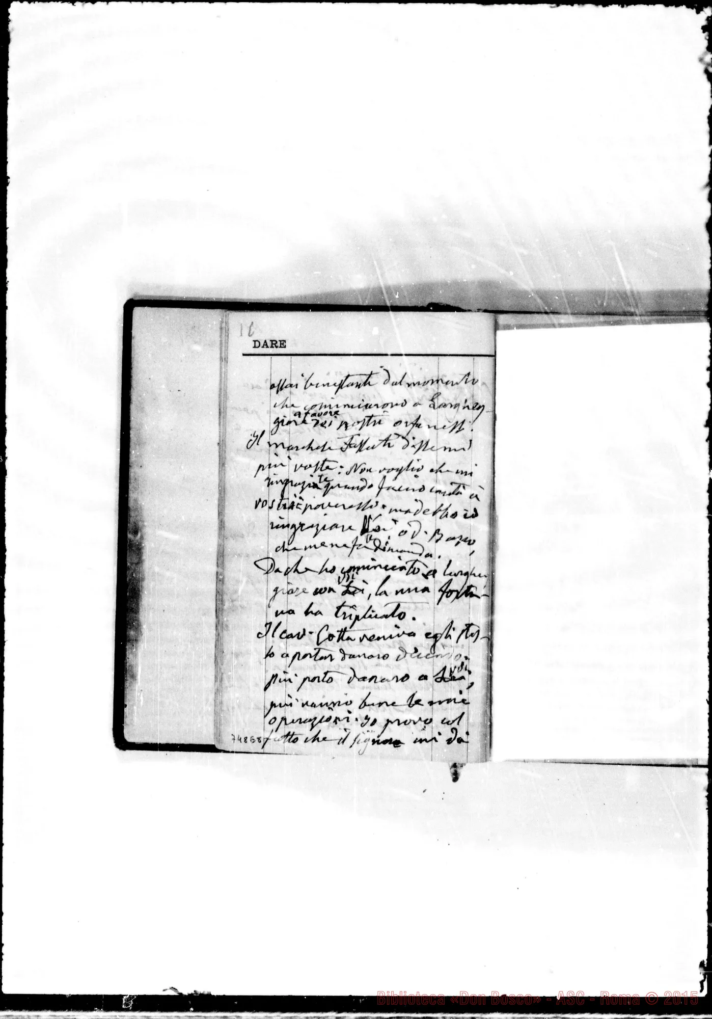 Fotogramma E 8 — 1884-5-6. Memorie, pel sac. Gio. Bosco…