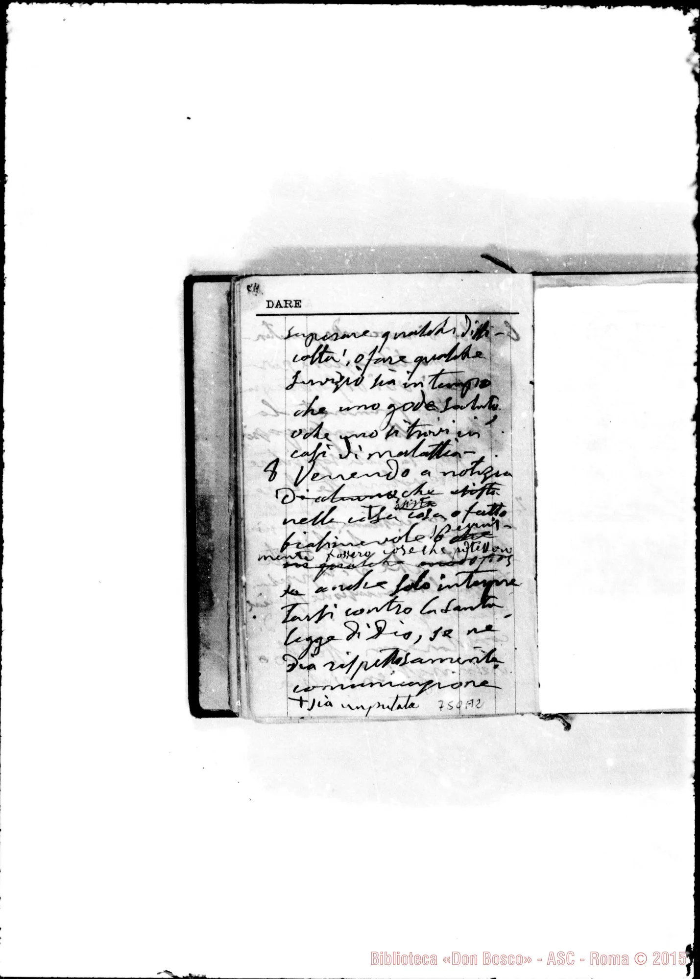 Fotogramma A 2 — 1884-5-6. Memorie, pel sac. Gio. Bosco…
