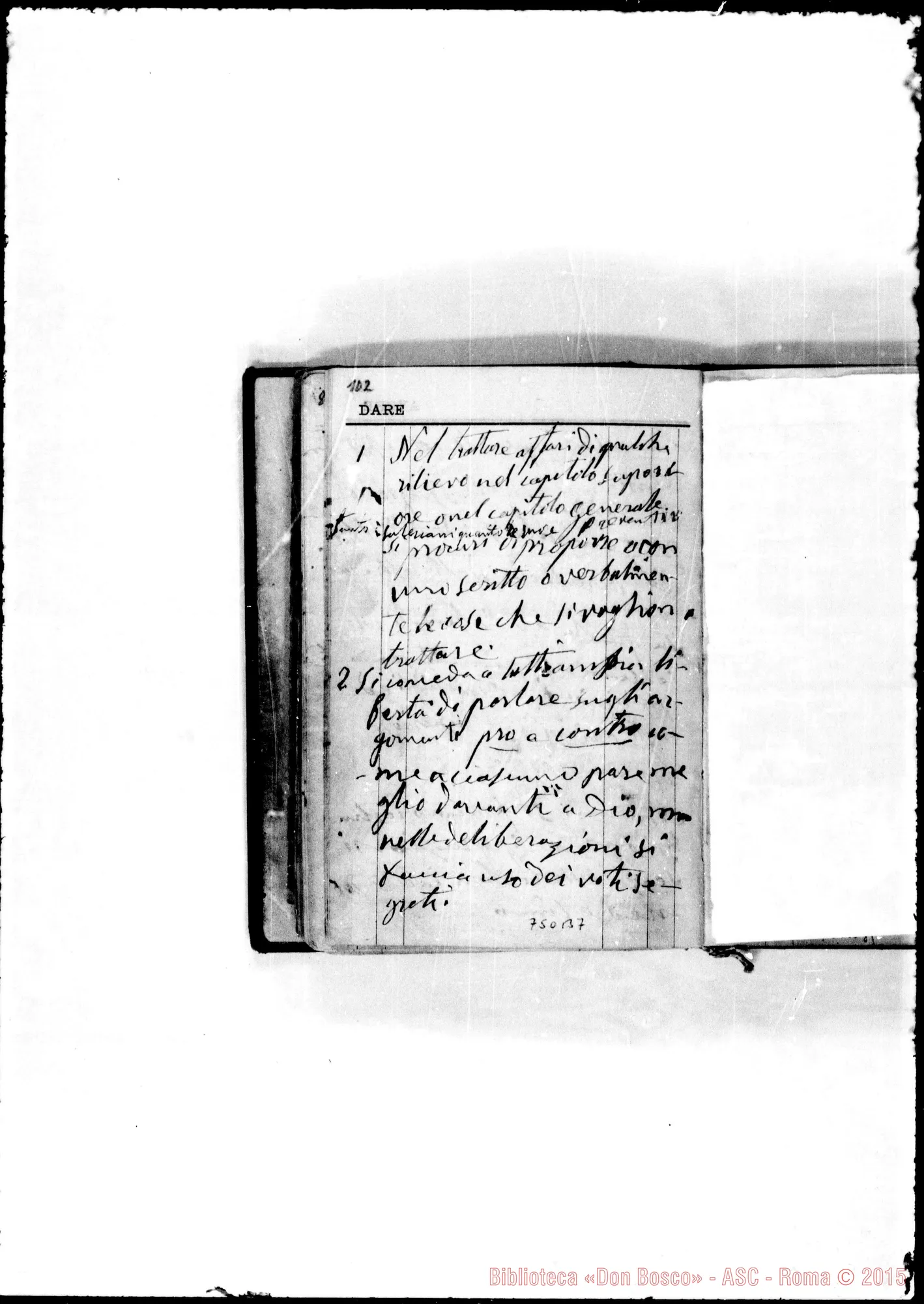 Fotogramma B 7 — 1884-5-6. Memorie, pel sac. Gio. Bosco…