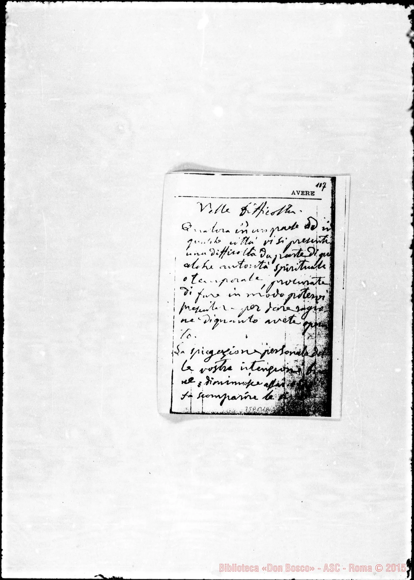 Fotogramma B 10 — 1884-5-6. Memorie, pel sac. Gio. Bosco…