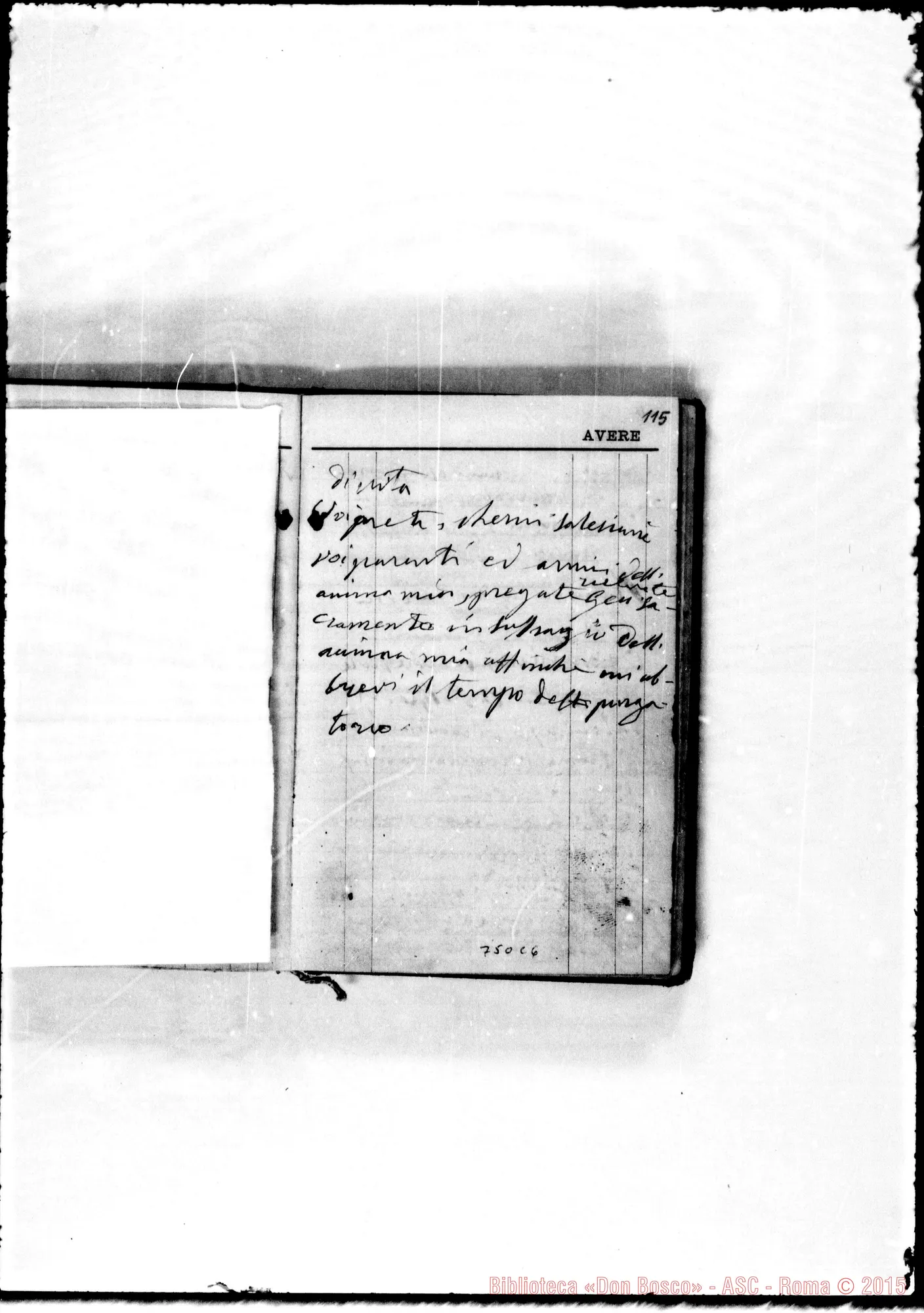 Fotogramma C 6 — 1884-5-6. Memorie, pel sac. Gio. Bosco…