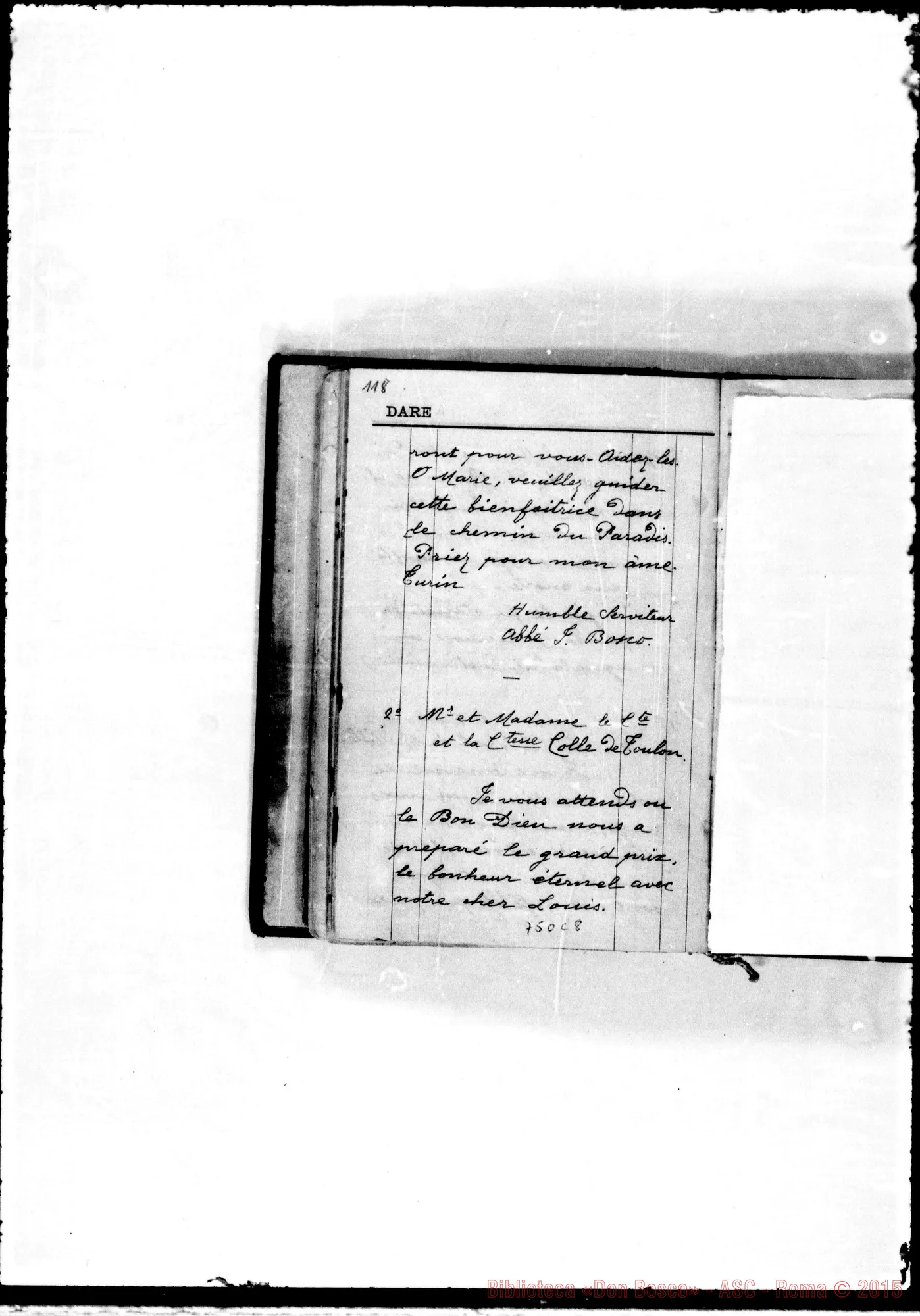 Fotogramma C 8 — 1884-5-6. Memorie, pel sac. Gio. Bosco…