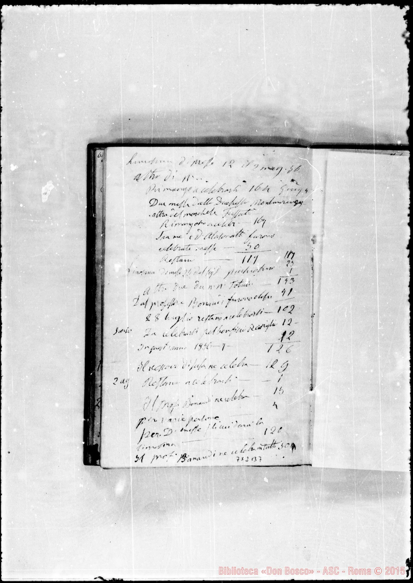 Fotogramma B 7 — Libro delle Messe. Dal 1841… Ms. Bosco