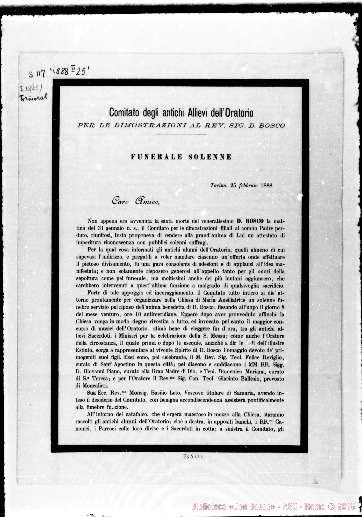 Fotogramma B 2 — Funerale solenne