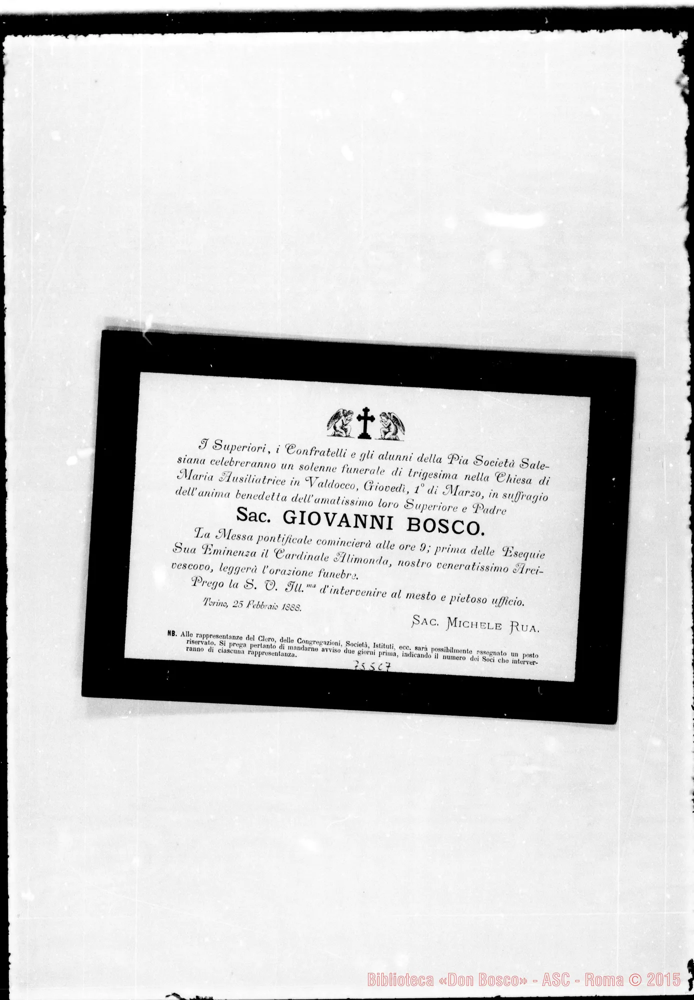 Fotogramma C 7 — Annunzio del funerale