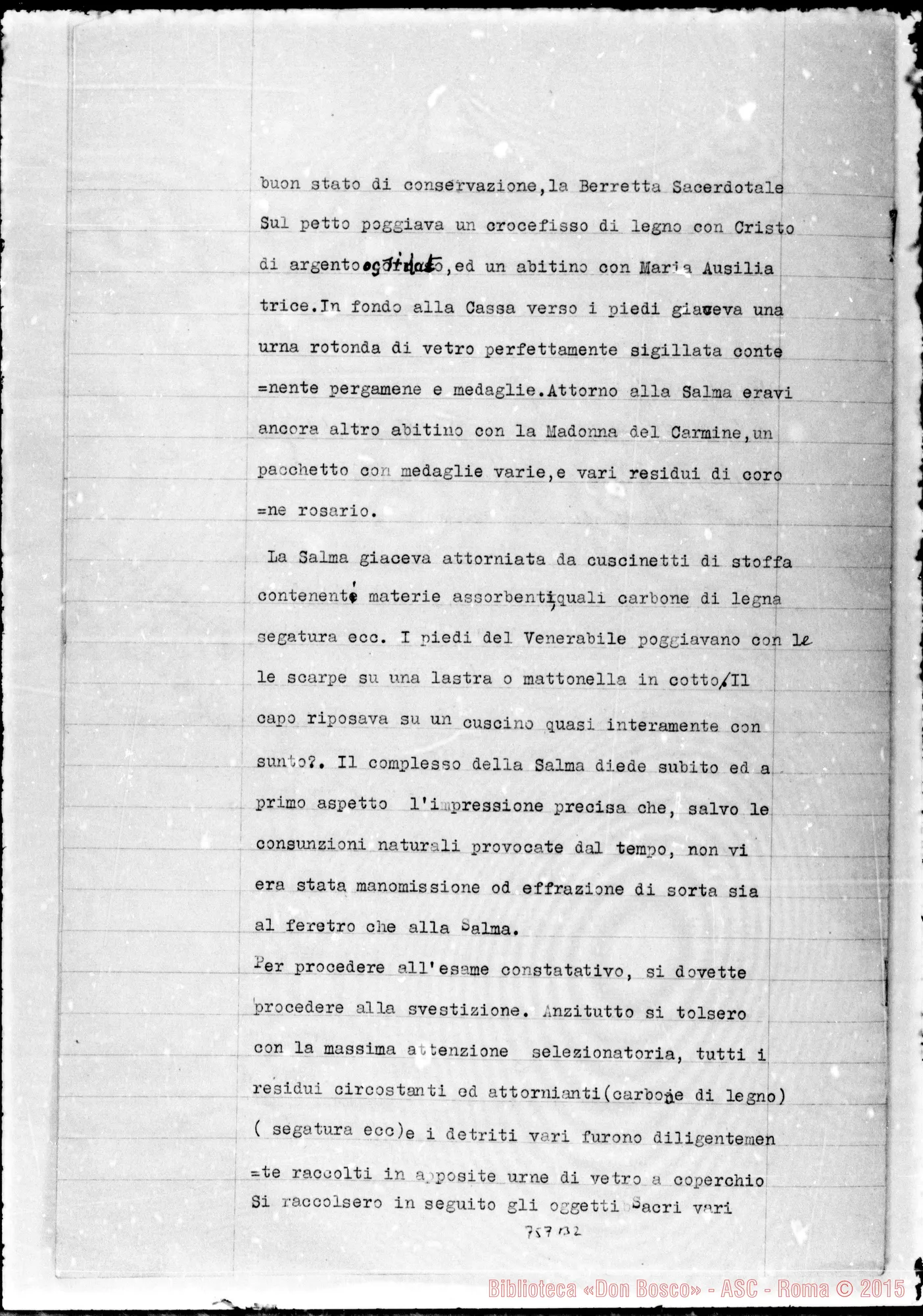 Fotogramma B 2 — 1929: Relazione peritale collegiale dei medici