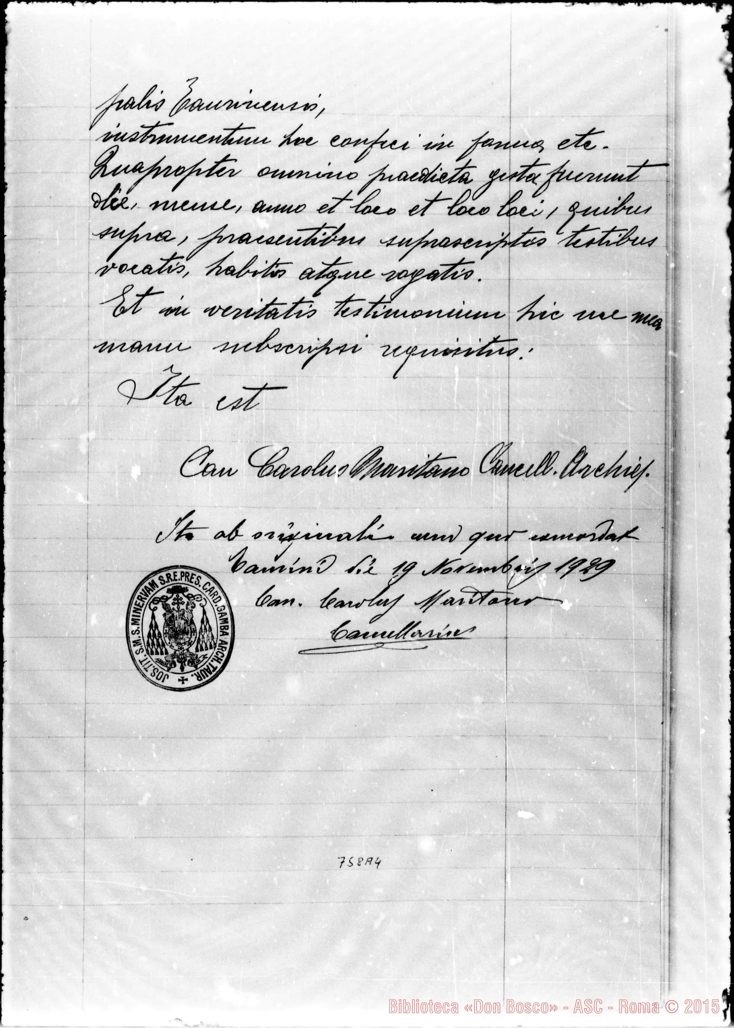 Fotogramma A 4 — Acta recognitionis Corporis et extractionis aliquarum Reliquiarum…