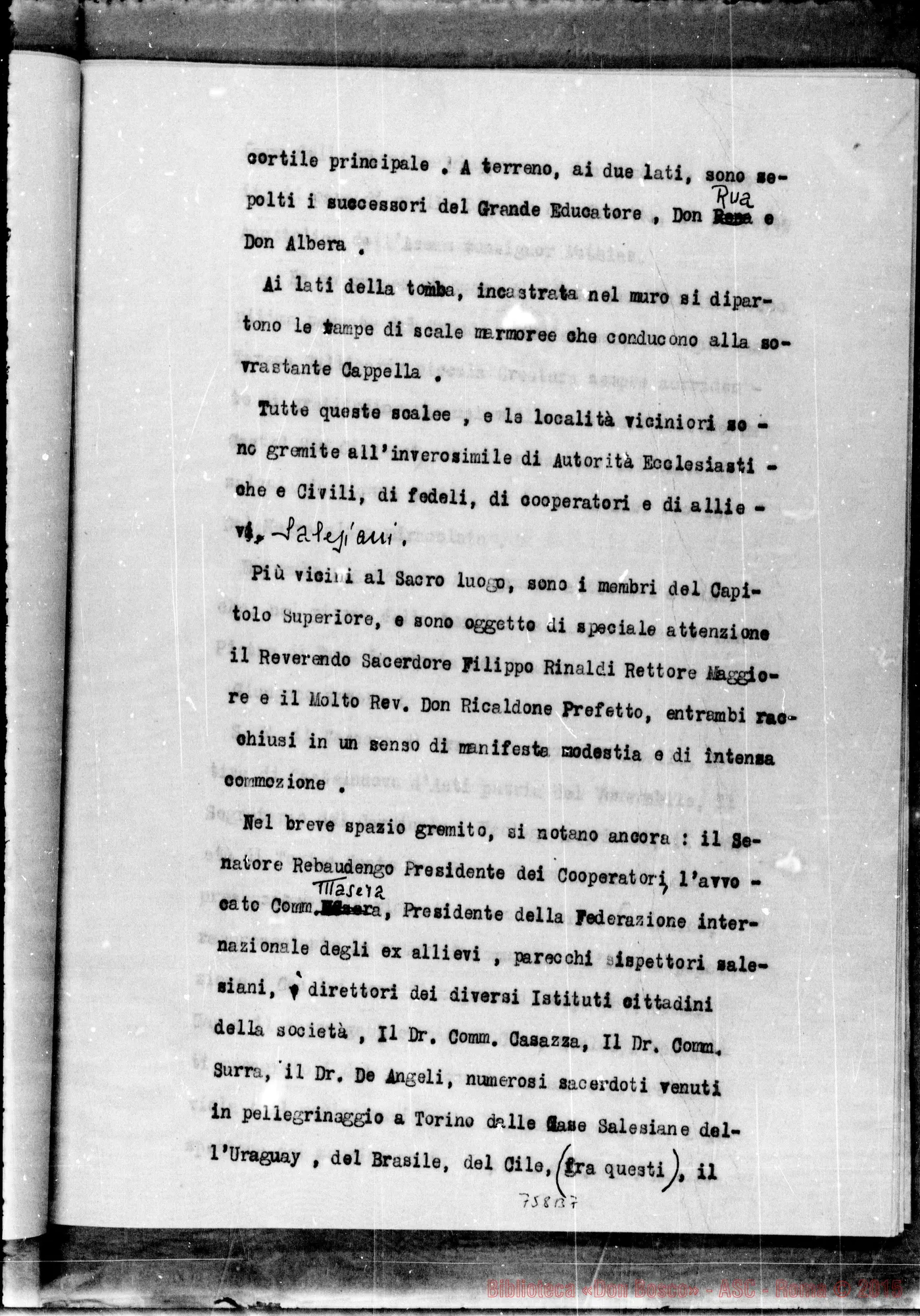 Fotogramma B 7 — CRONACA della esumazione, costatazione E traslazione della salma…