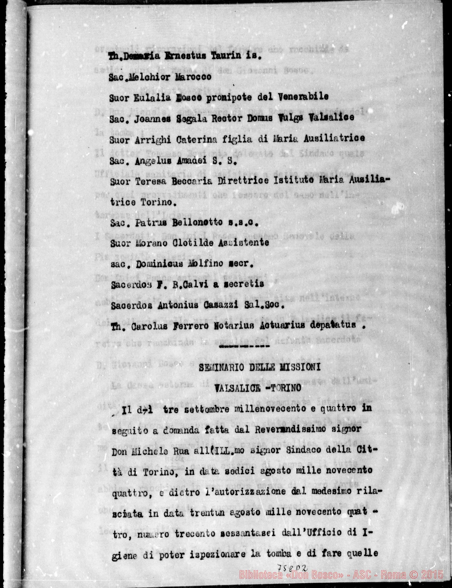 Fotogramma D 2 — CRONACA della esumazione, costatazione E traslazione della salma…