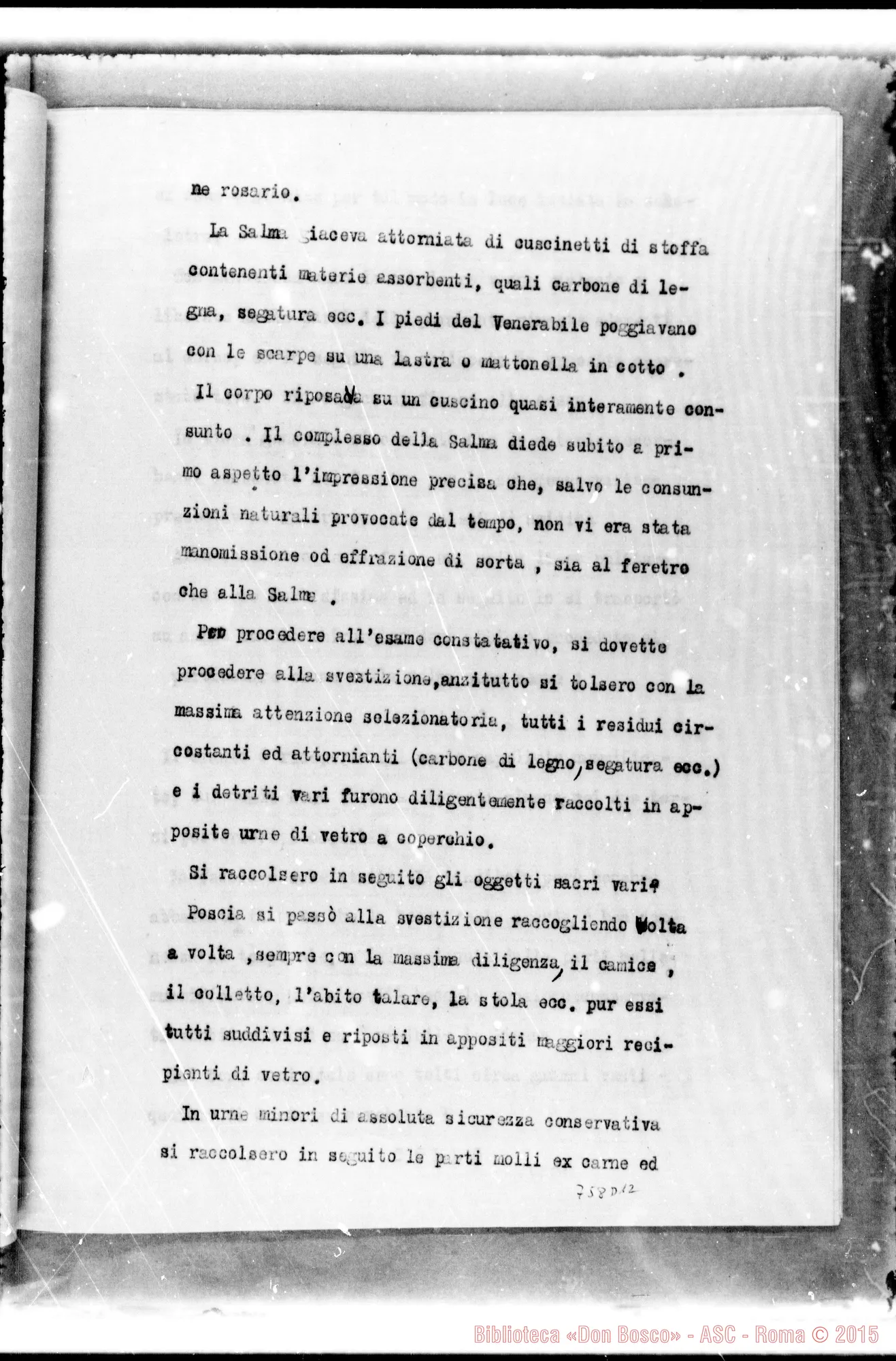 Fotogramma D 12 — CRONACA della esumazione, costatazione E traslazione della salma…