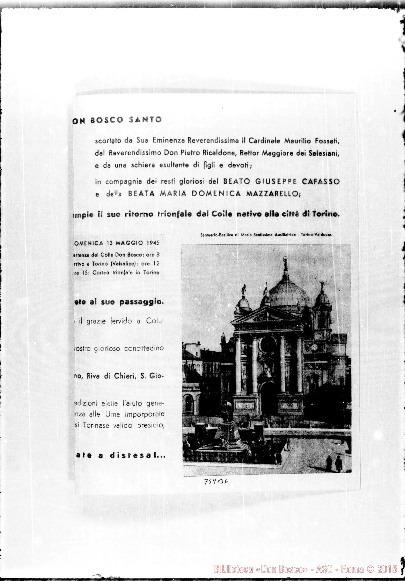 Fotogramma B 6 — «Don Bosco ritorna». Programma