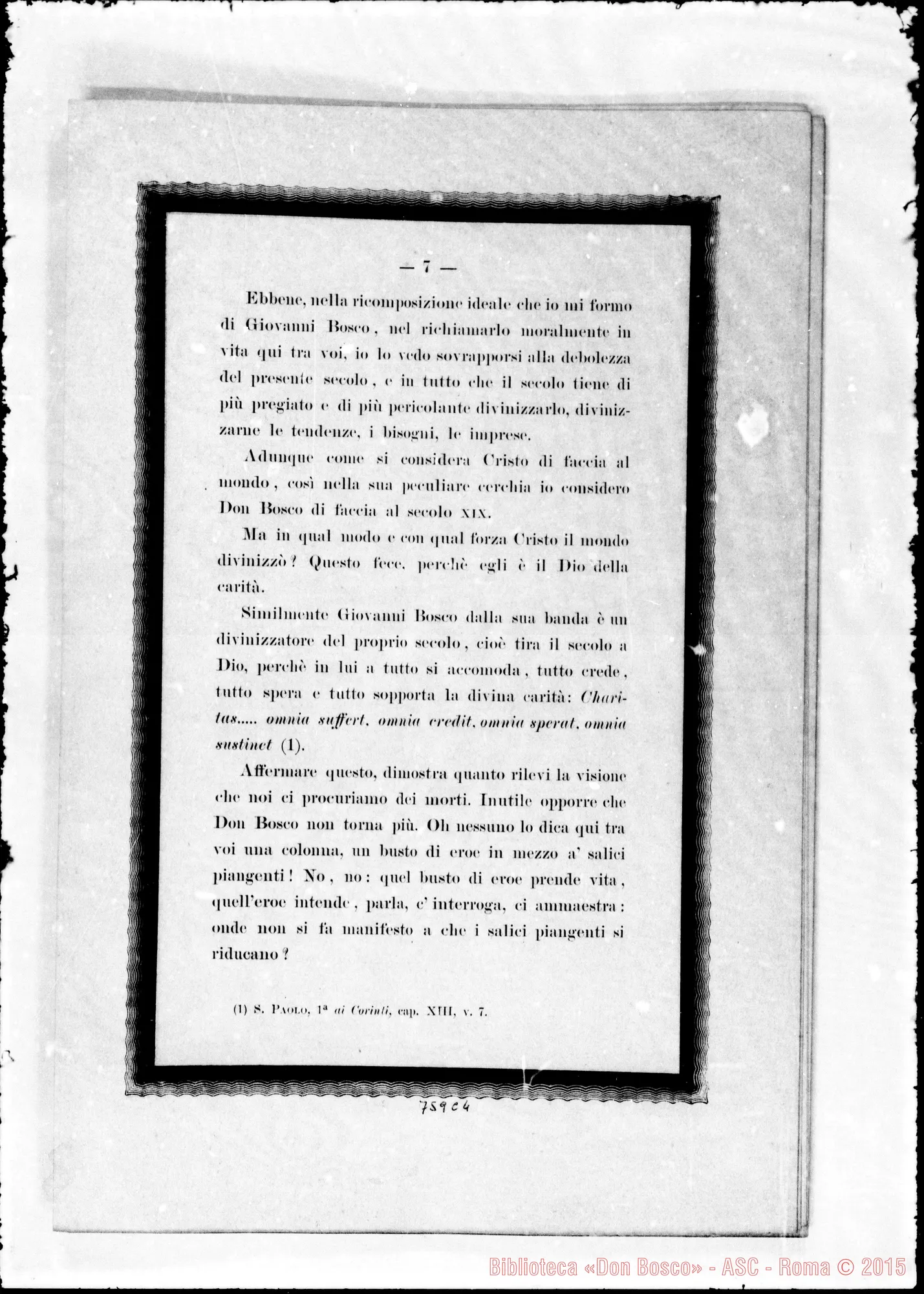 Fotogramma C 4 — Cardinale G. Alimonda: Giovanni Bosco E il suo Secolo