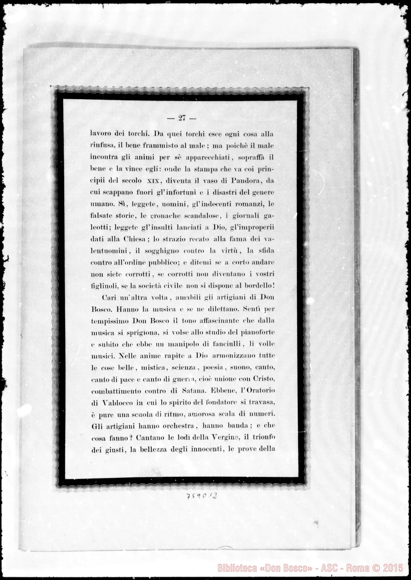 Fotogramma D 12 — Cardinale G. Alimonda: Giovanni Bosco E il suo Secolo