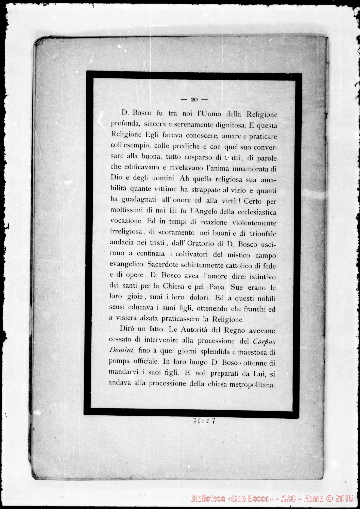 Fotogramma C 7 — Teologo Giacinto Balleslo: Vita intima di Don Giovanni Bosco