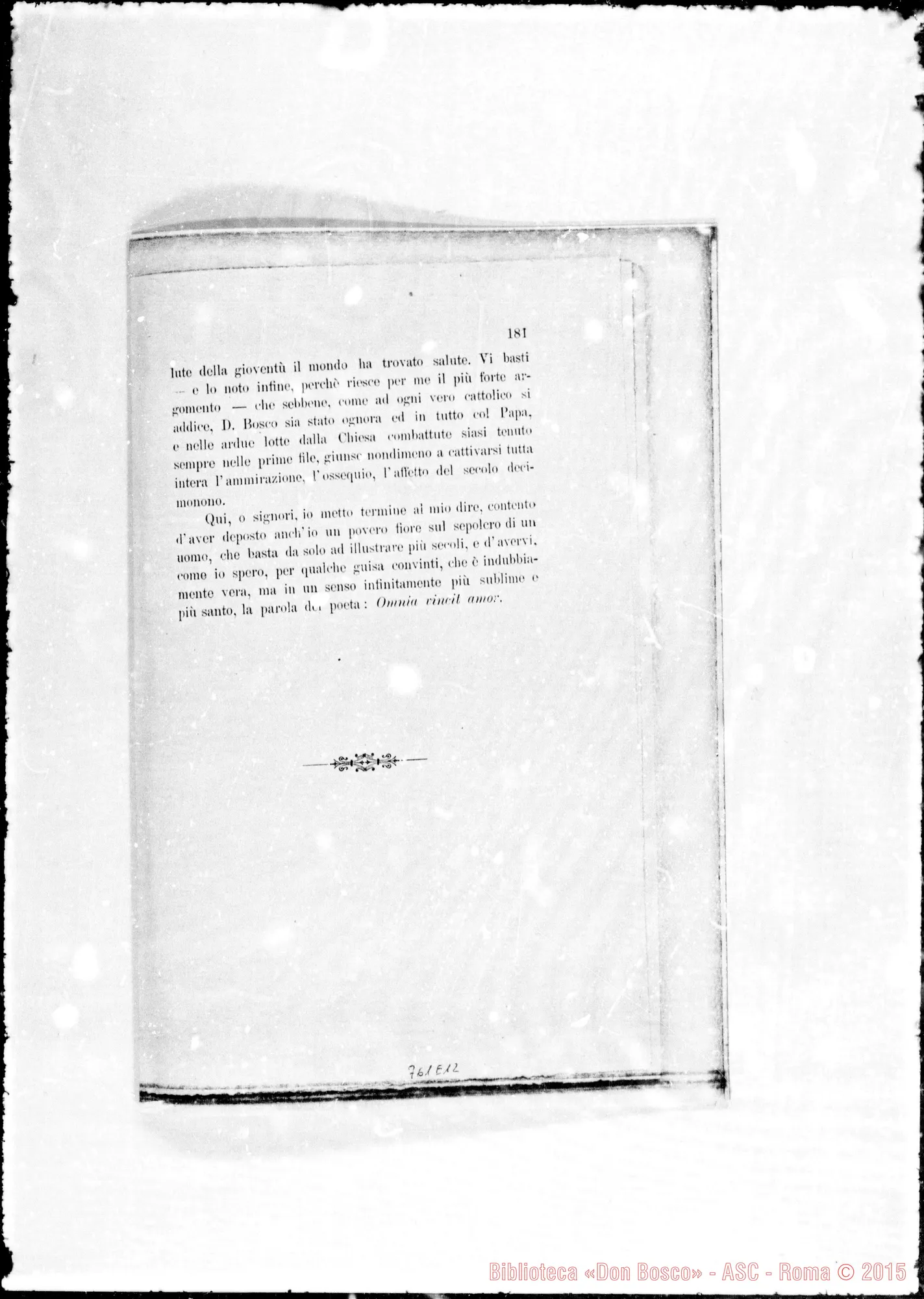 Fotogramma E 12 — Canonico Dottore Antonio Rampazzo: Commemorazione del Sac. D. Giovanni Bosco