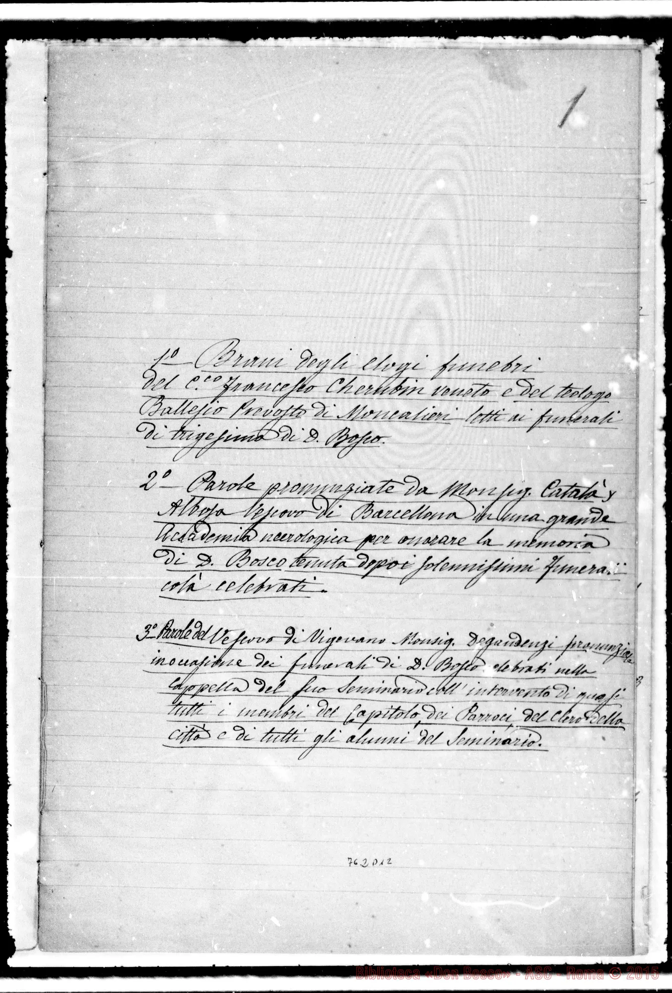 Fotogramma D 12 — Raccolta di D. Berto. Quaderno tre: Francesco Cherubin…