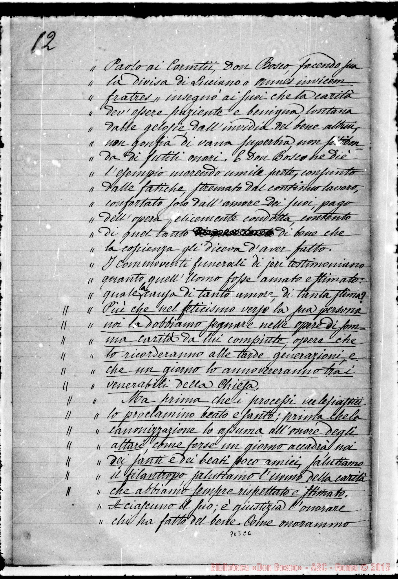 Fotogramma C 6 — Raccolta manoscritta di D. Berto