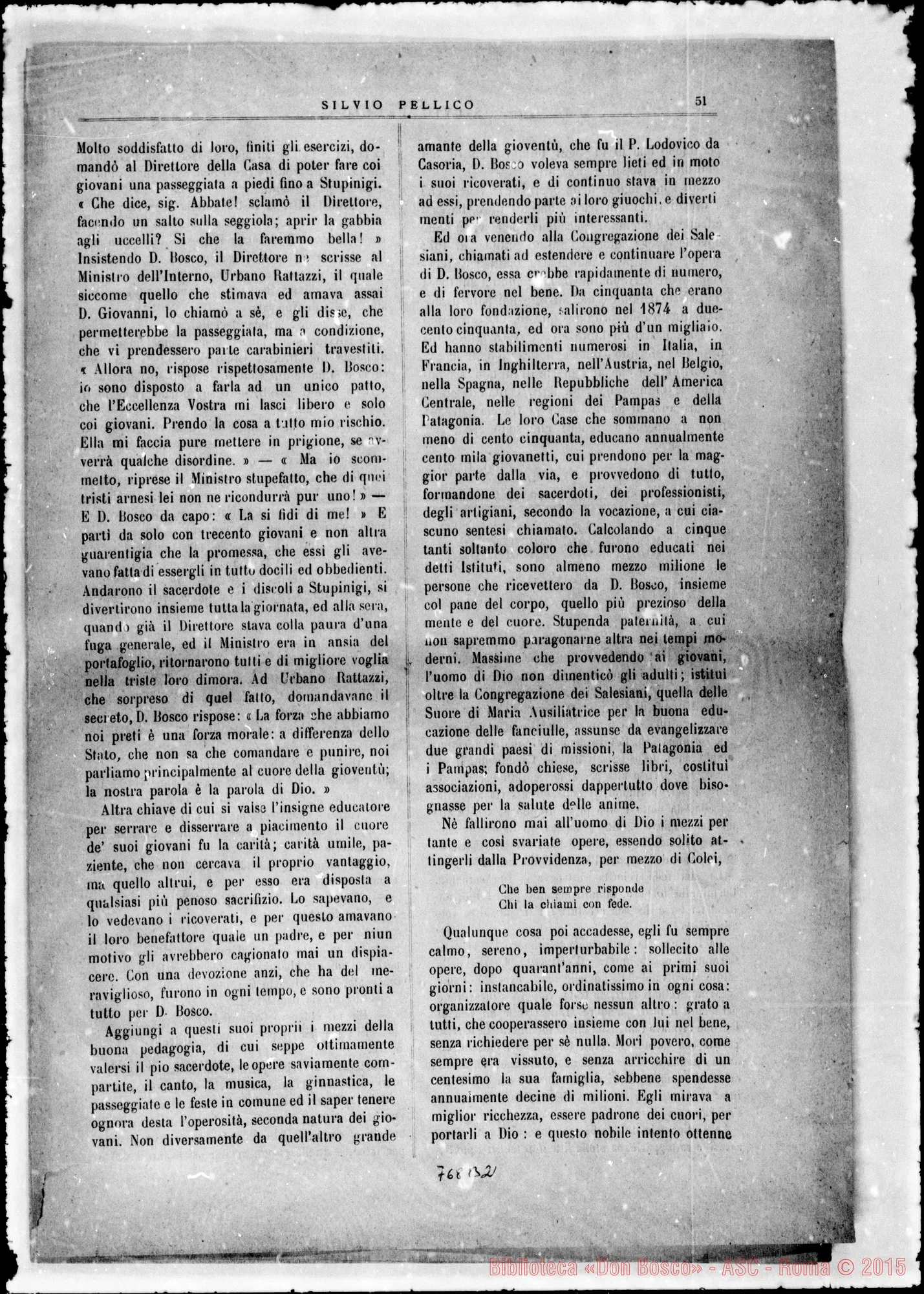 Fotogramma B 2 — «Silvio Pellico»: Il sacerdote D. Giovanni Bosco