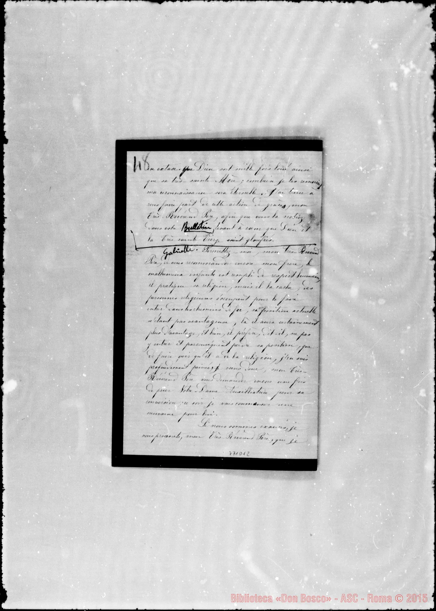 Fotogramma D 12 — Lettere: Gabrielle