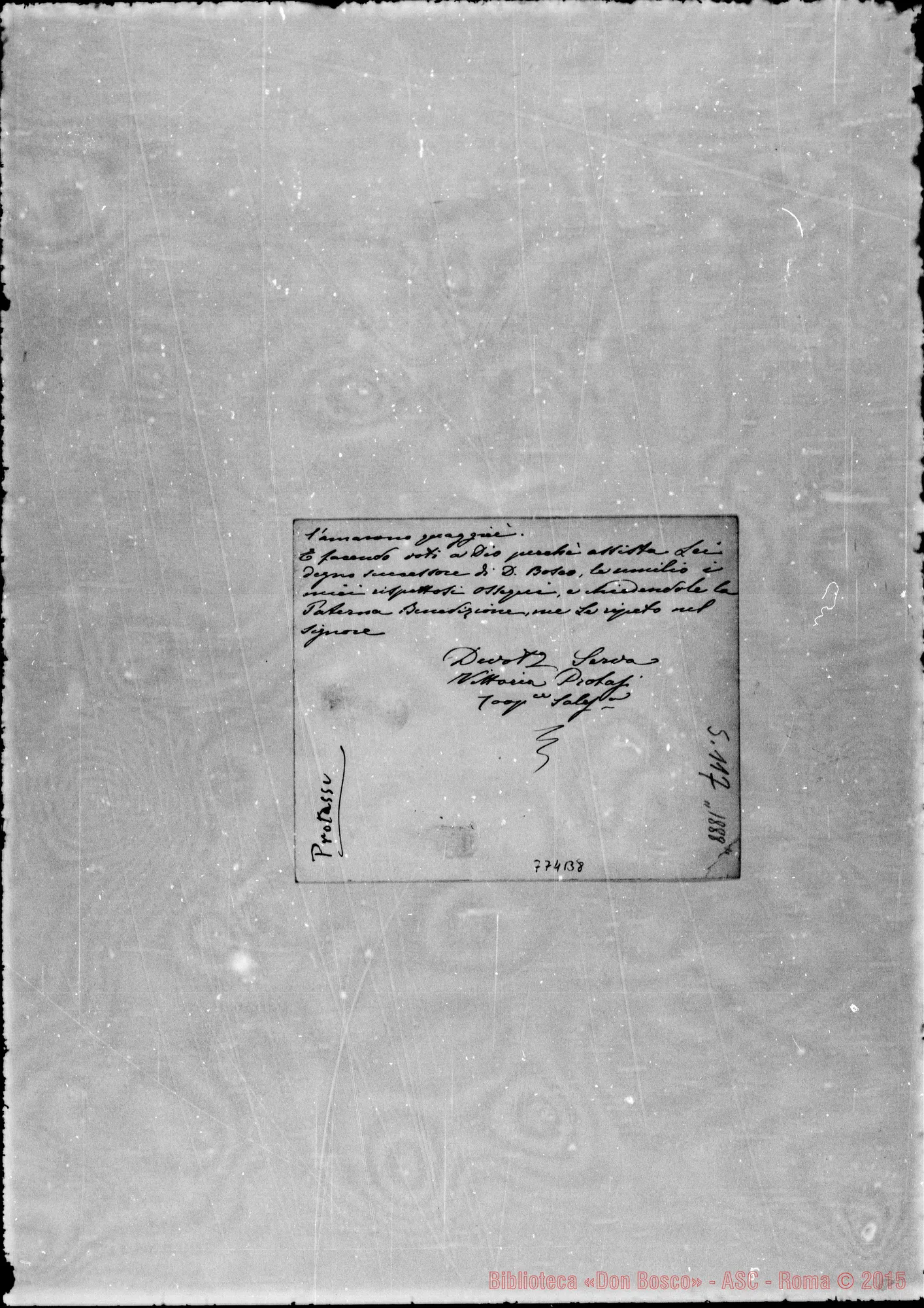Fotogramma B 8 — Protassi